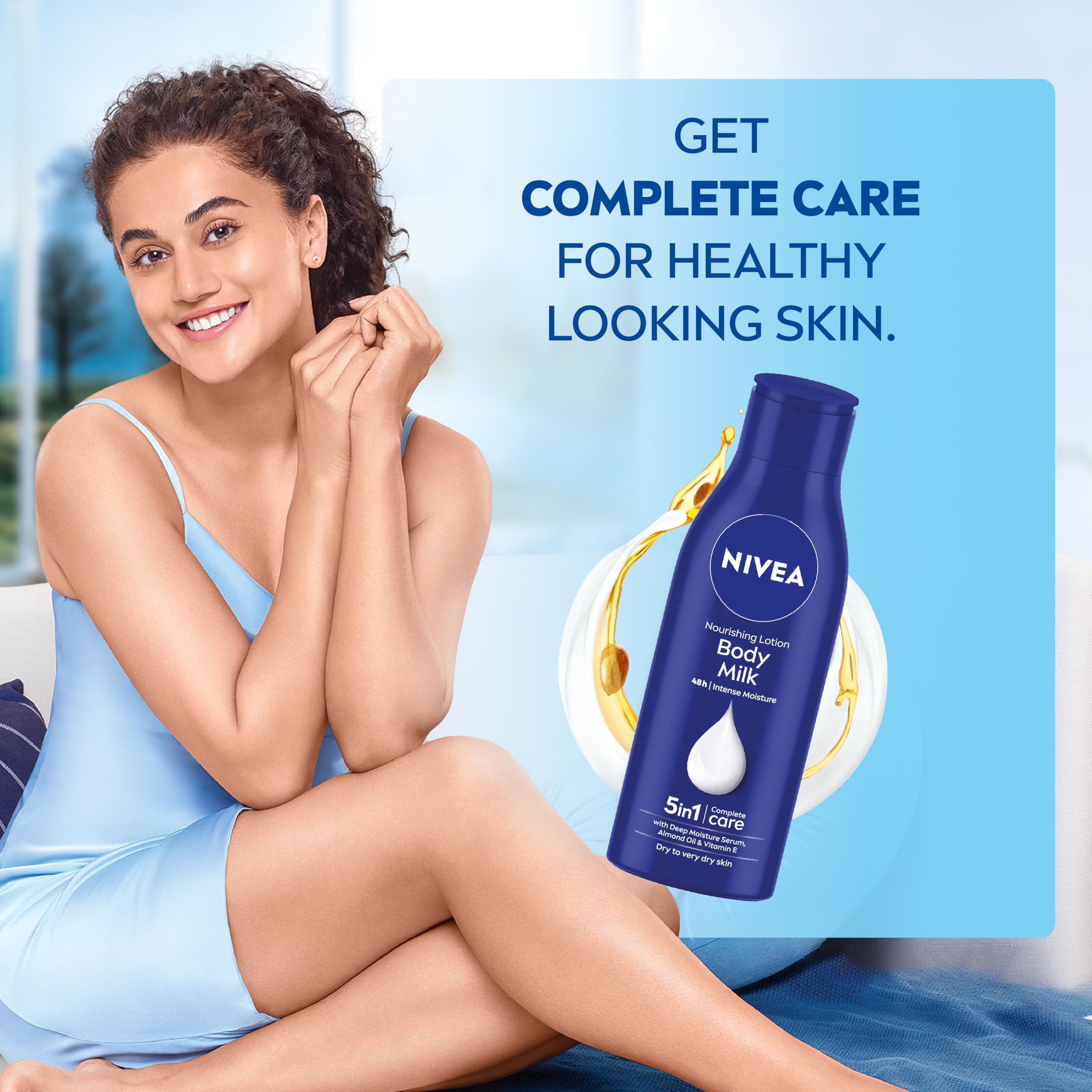 NIVEA Nourishing Body Milk 200ml Body Lotion with Deep Moisture Serum – view 2