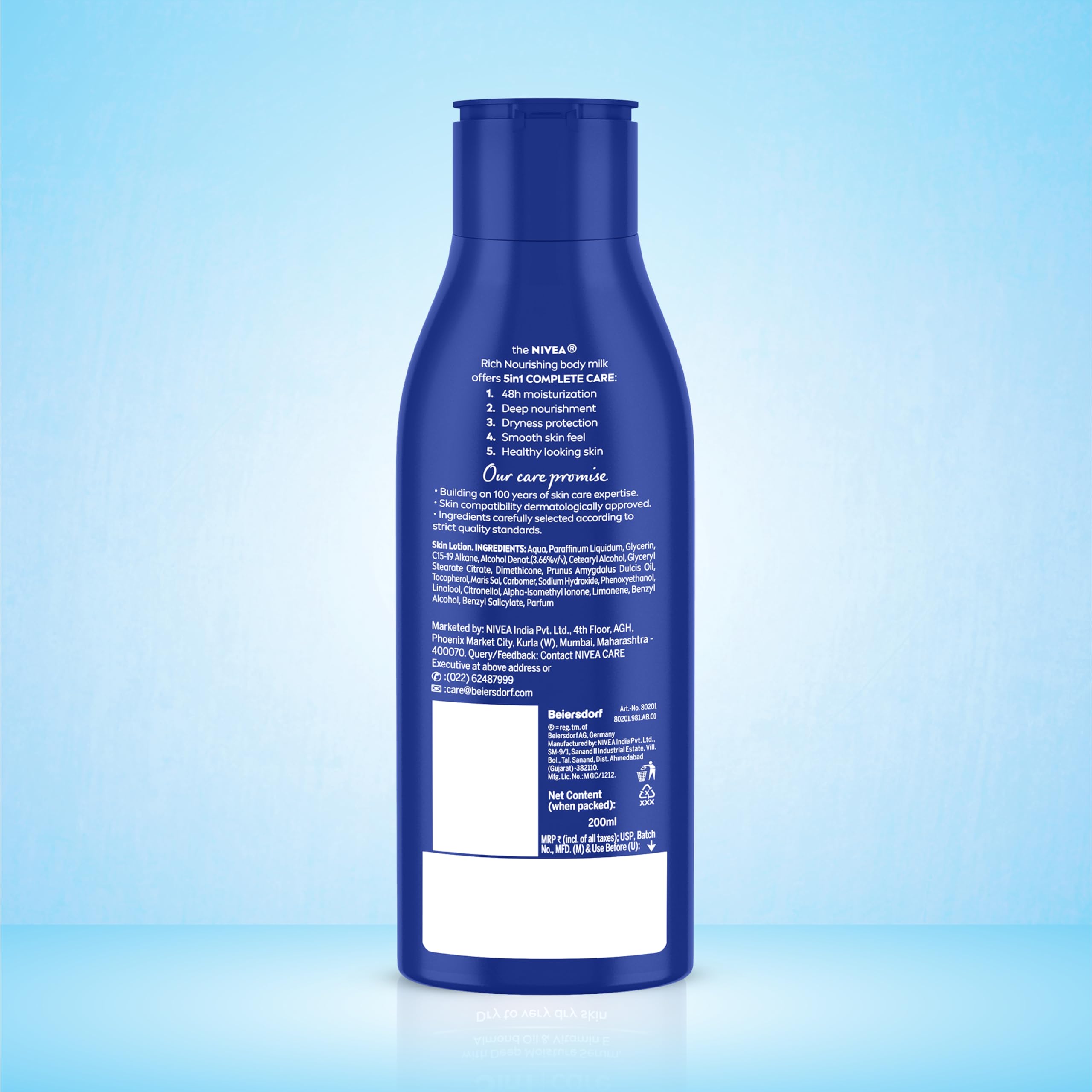 NIVEA Nourishing Body Milk 200ml Body Lotion with Deep Moisture Serum – view 6