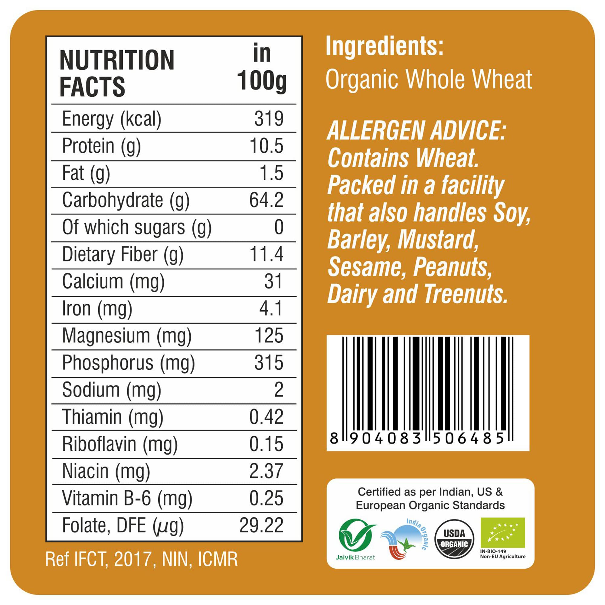 24 Mantra Organic Whole Wheat Atta Premium/Gehoon Atta/Godhuma Atta - 5 Kg – view 4
