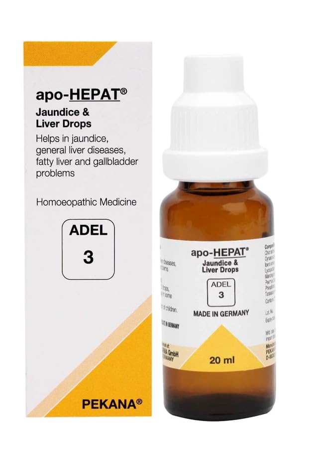 Front view of KRIG'S Adel 3 Apo-Hepat Drop 20 ml bottle