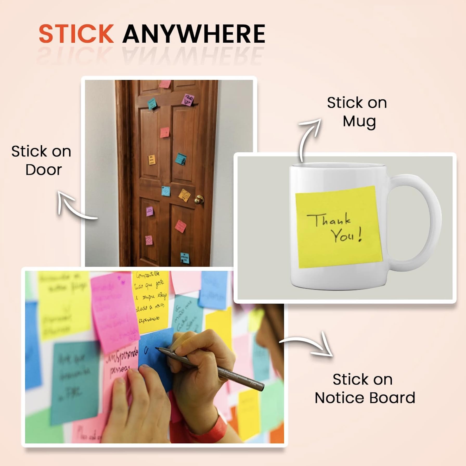 Cubic Multicolour Sticky Notes – view 2