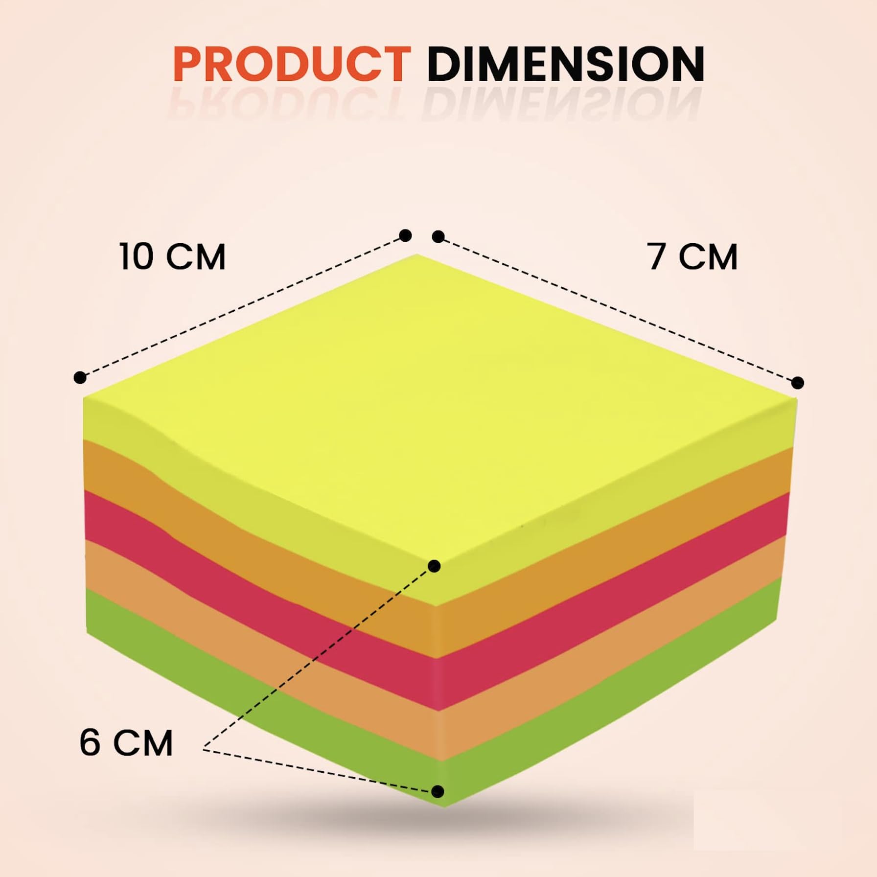 Cubic Multicolour Sticky Notes – view 3