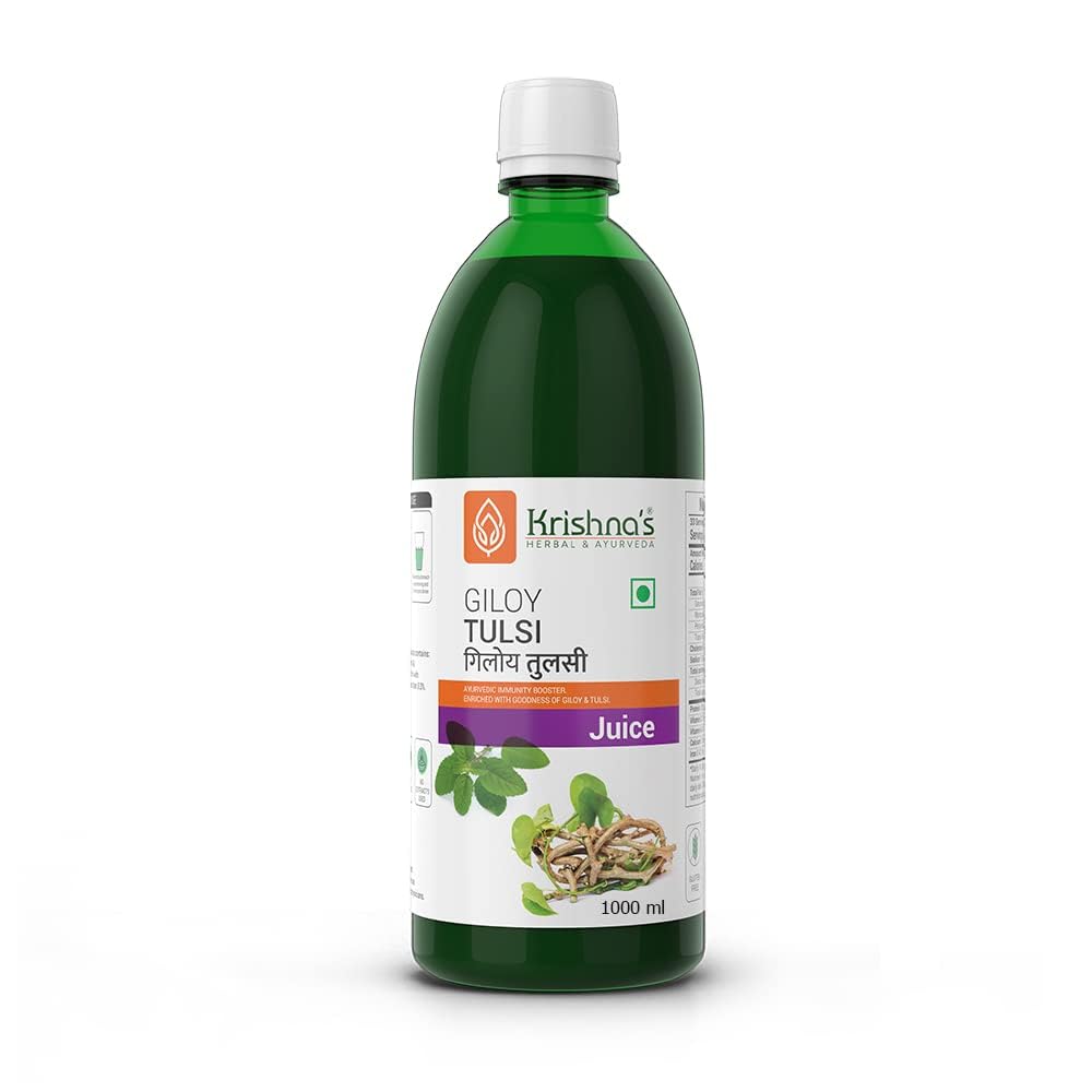 Krishna's Giloy Tulsi Juice, Enriched With Goodness of Giloy & Tulsi, No Artificial Colors or Flavours & Gluten Free - 1000 ml (Pack of 1) – view 2