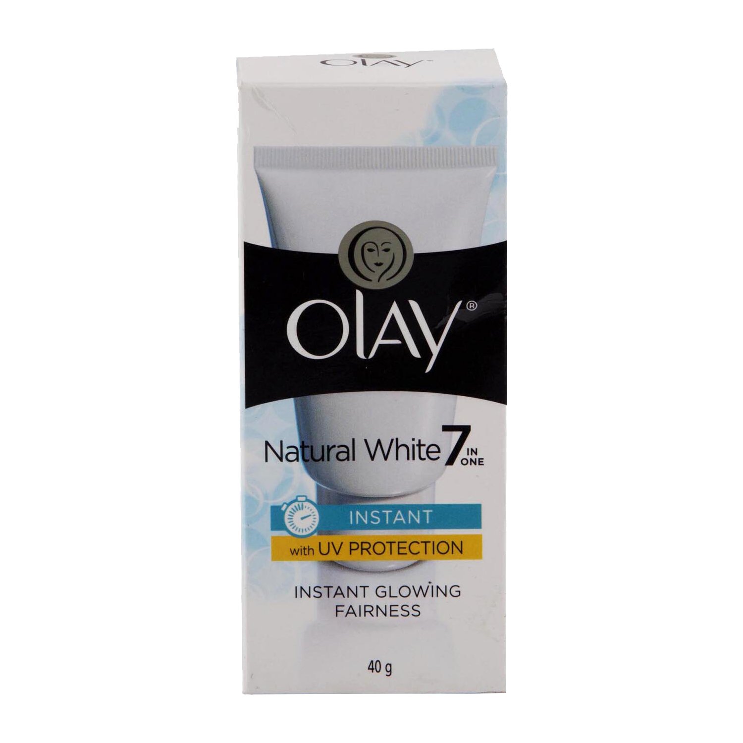 Front view of Olay Fairness Cream 40g tube packaging