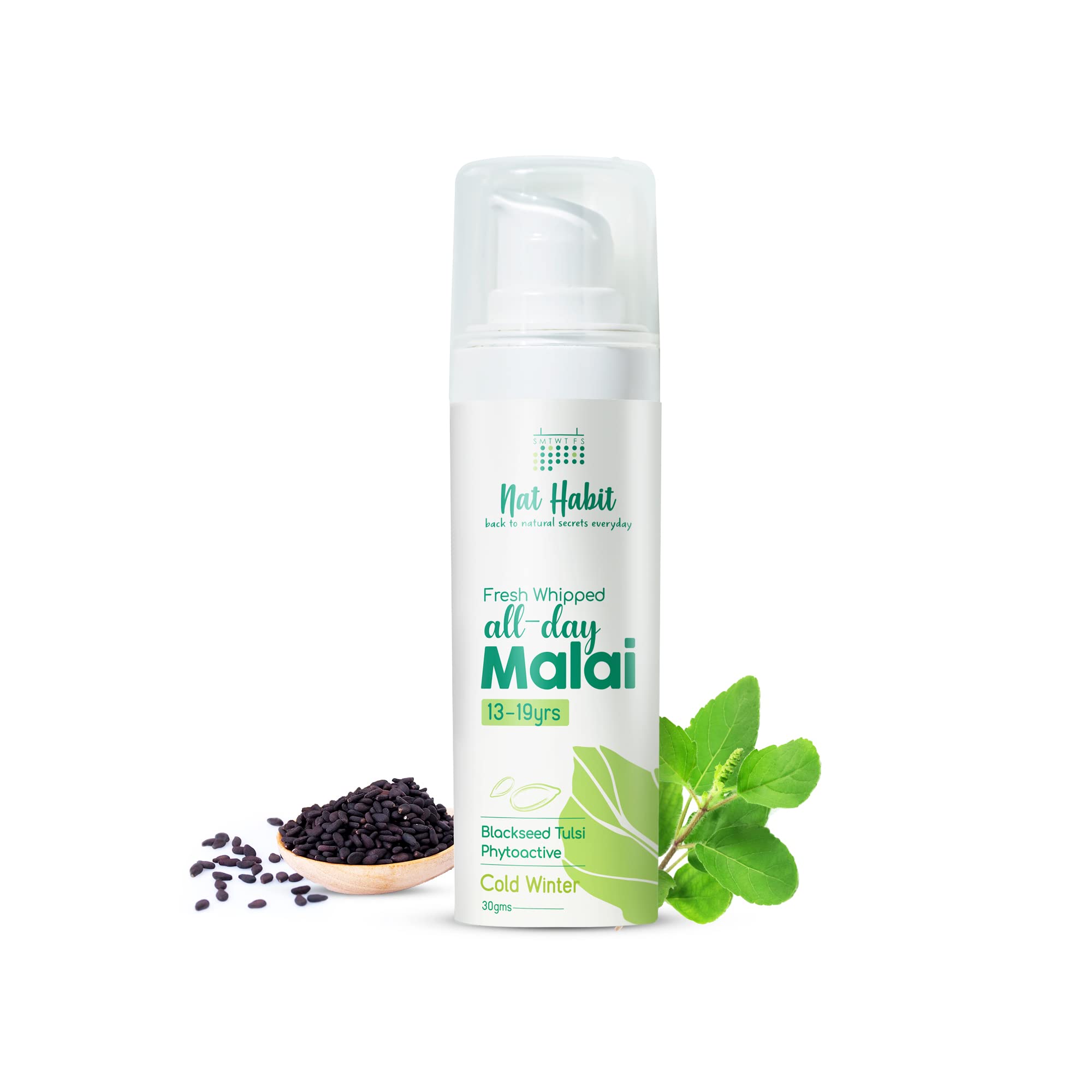 Nat Habit winter face malai cream with Blackseed and Tulsi