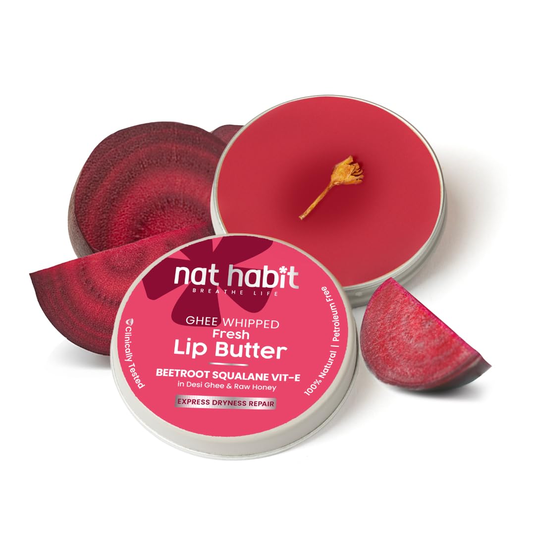 Fresh beetroot lip butter lip balm by Nat Habit