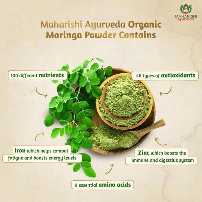 Maharishi Ayurveda Organic Moringa Churna - Organic & Vegan Moringa Powder – view 3