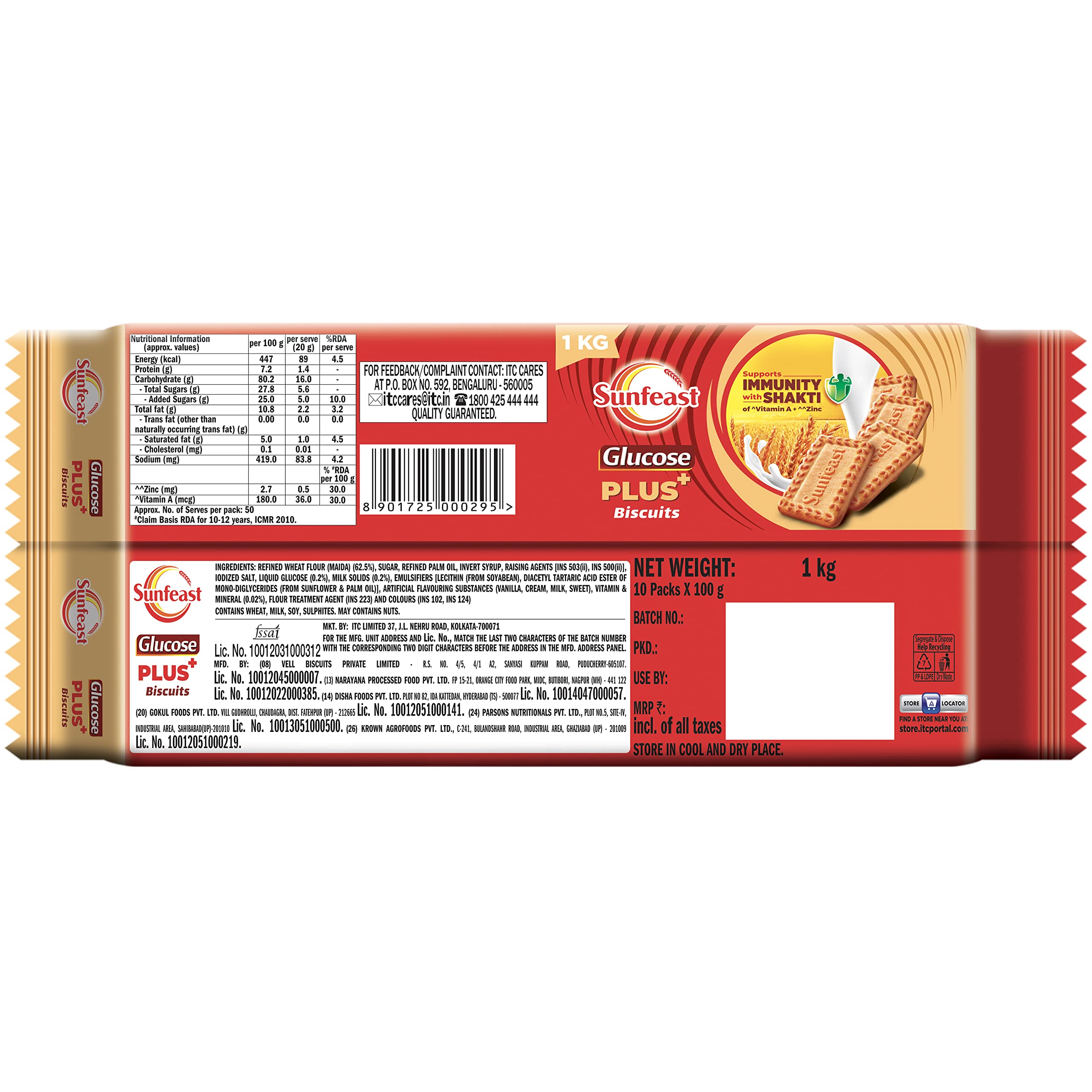 Sunfeast Glucose Plus, 1 Kg – view 2