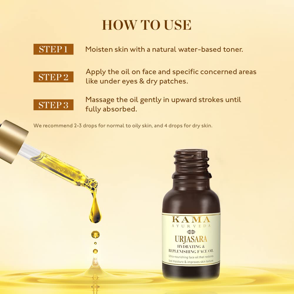 KAMA AYURVEDA URJASARA HYDRATING & REPLENISHING FACE OIL 15ML – view 6