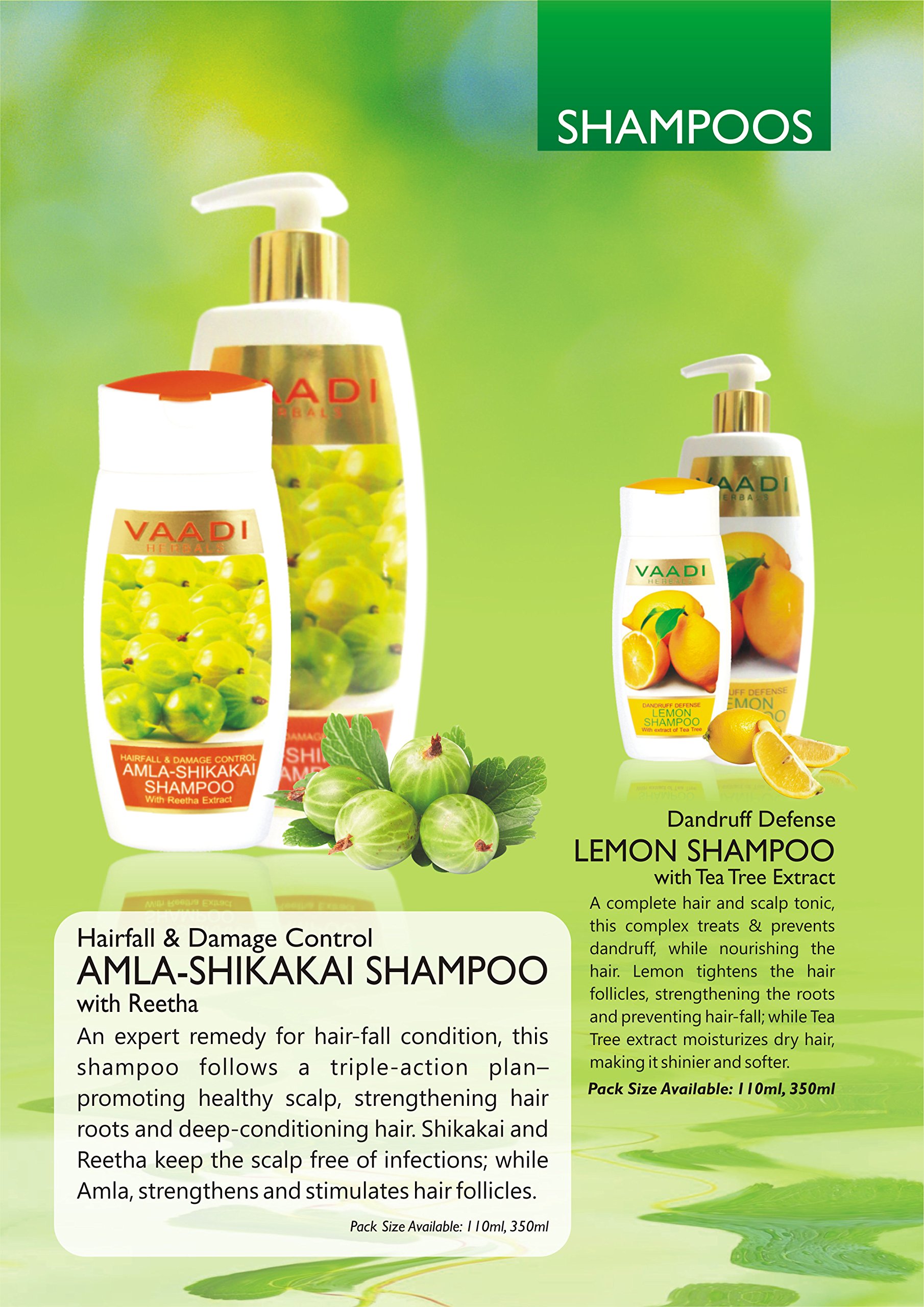 Vaadi Herbals Amla Shikakai Hair fall and Damage Control Shampoo, 110ml with Corn Rose Conditioner, 110ml – view 5