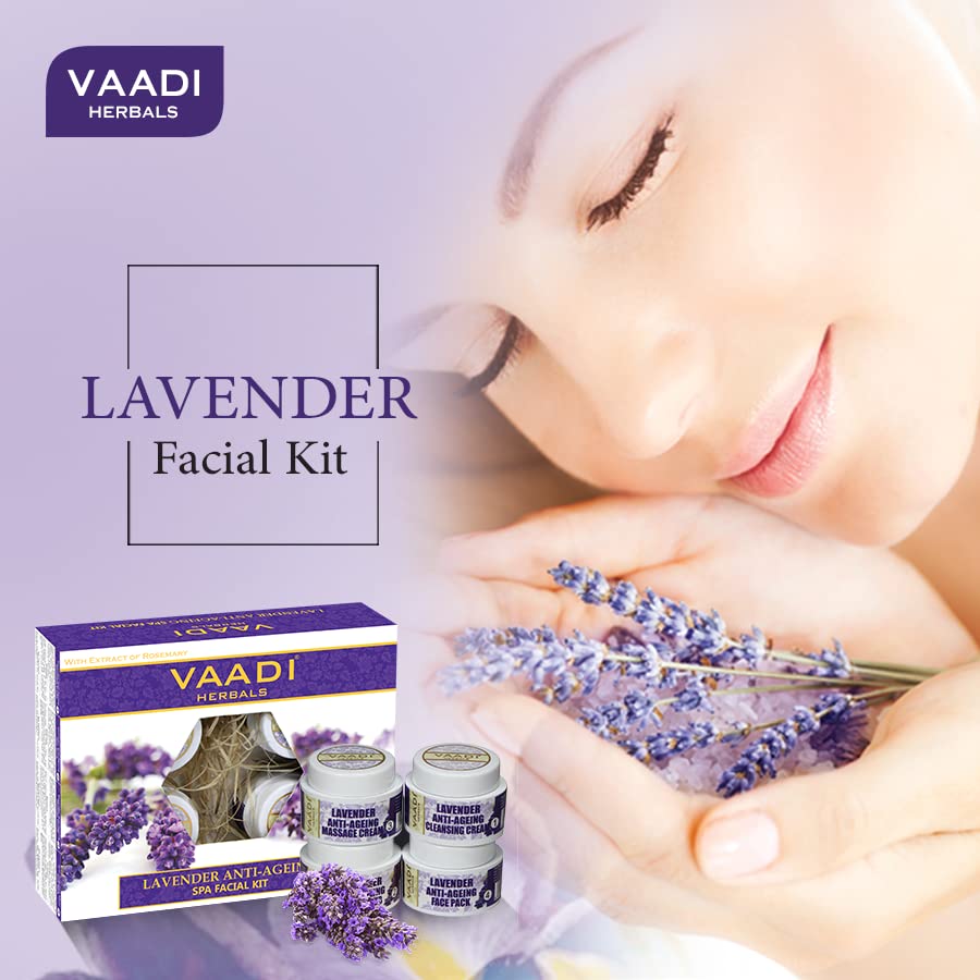 Vaadi Herbals Lavender Anti Ageing Spa Facial Kit with Rosemary Extract, 70g – view 4