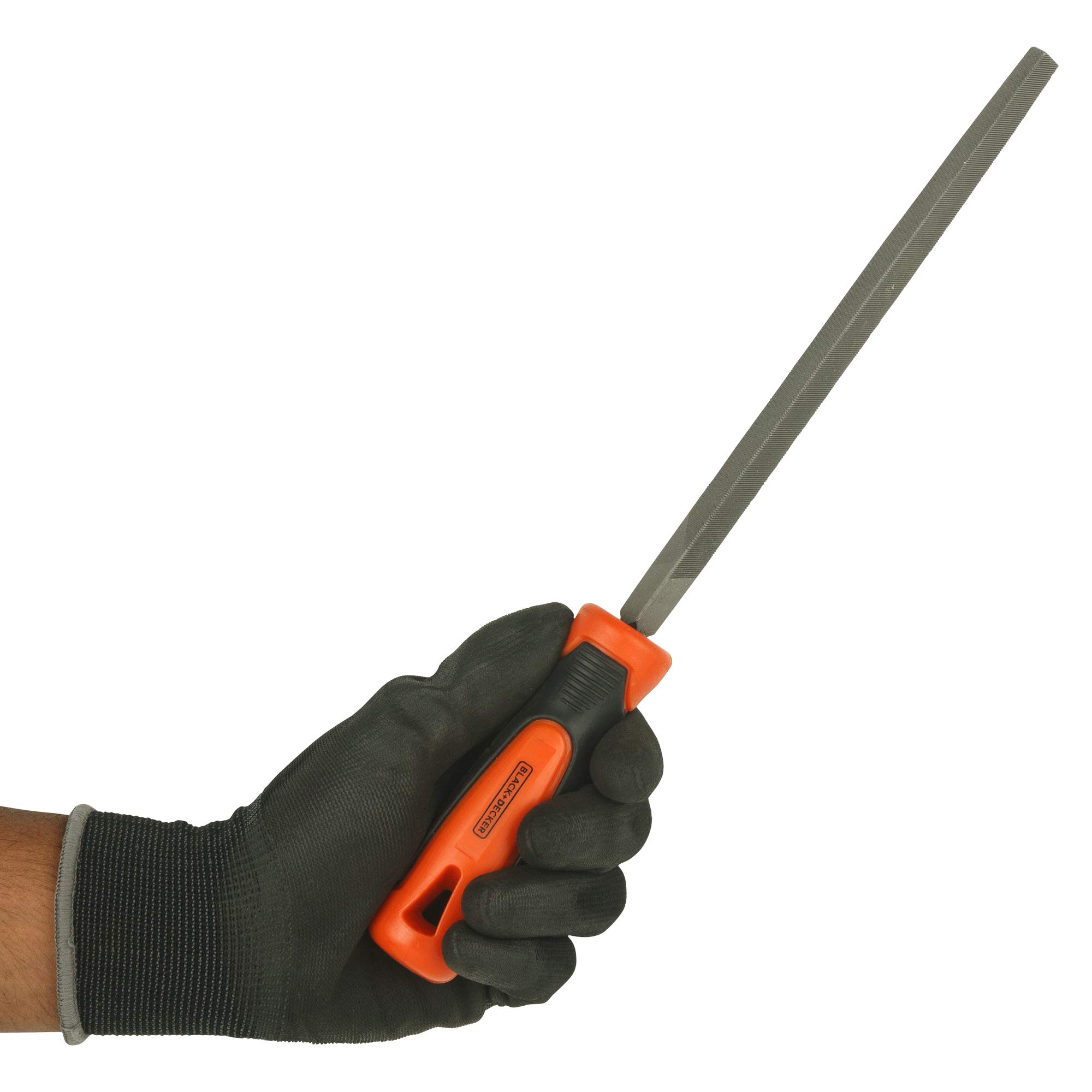 BLACK+DECKER BDHT22147 Steel 200mm 2nd Cut Triangle File (Orange) – view 6