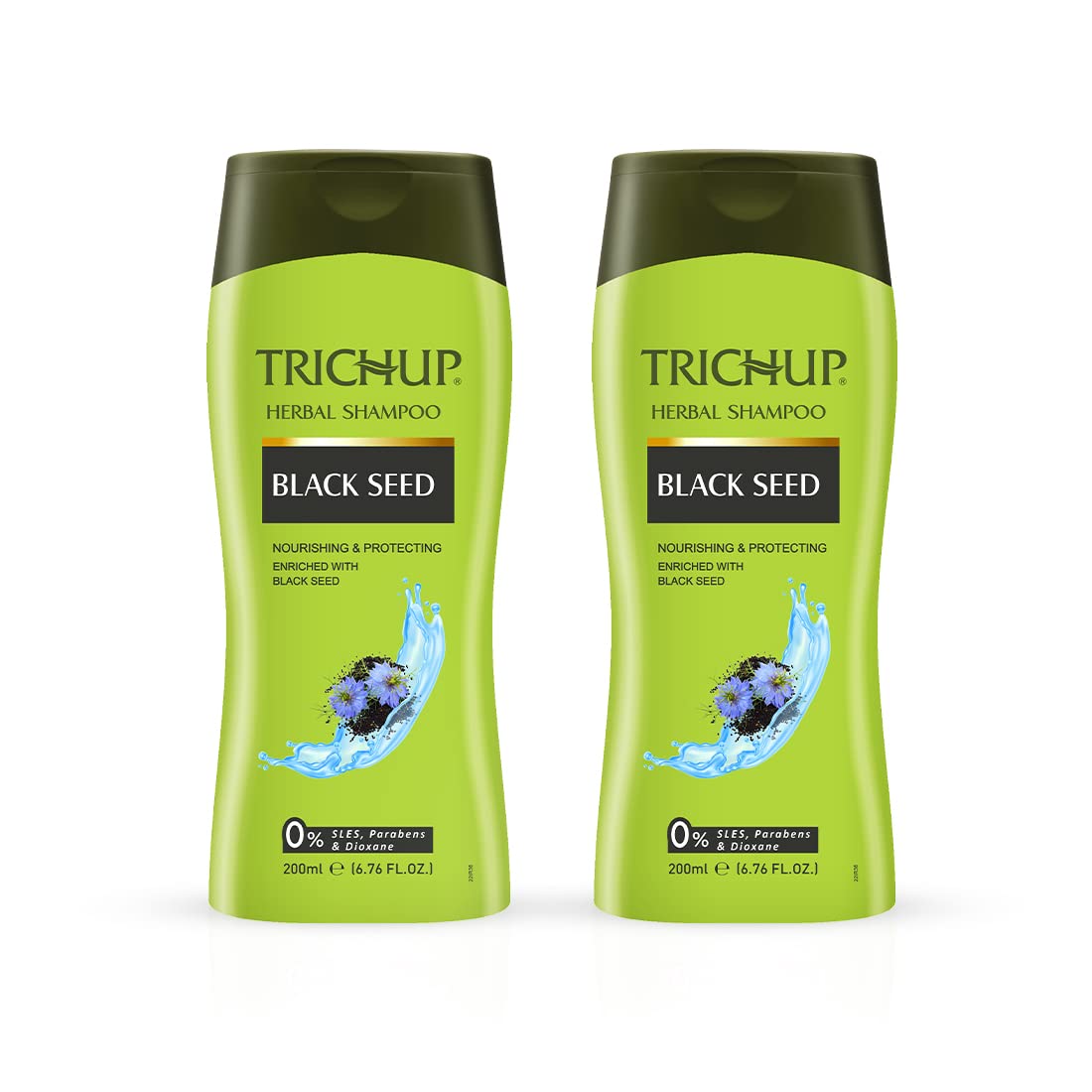 Trichup Black Seed Herbal Shampoo - Improve your Scalp Health with The Goodness of Black Seed - 200ml (Pack of 2)