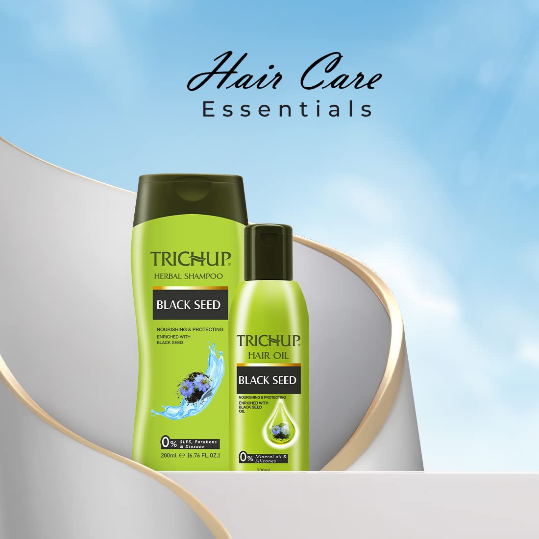 Trichup Black Seed Herbal Shampoo - Improve your Scalp Health with The Goodness of Black Seed - 200ml (Pack of 2) – view 5