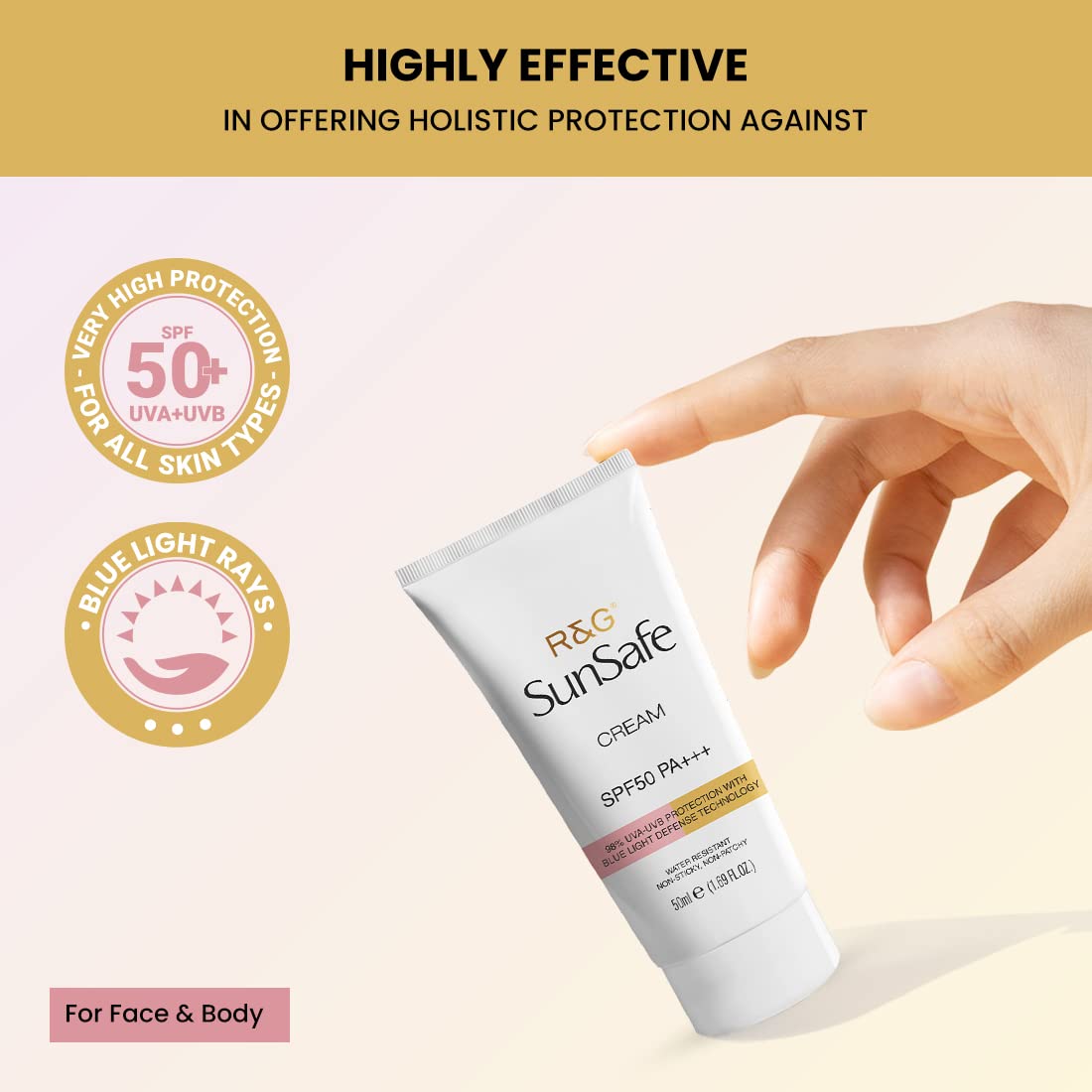 R&G SunSafe SPF 50 Sunscreen 50 ml – view 3
