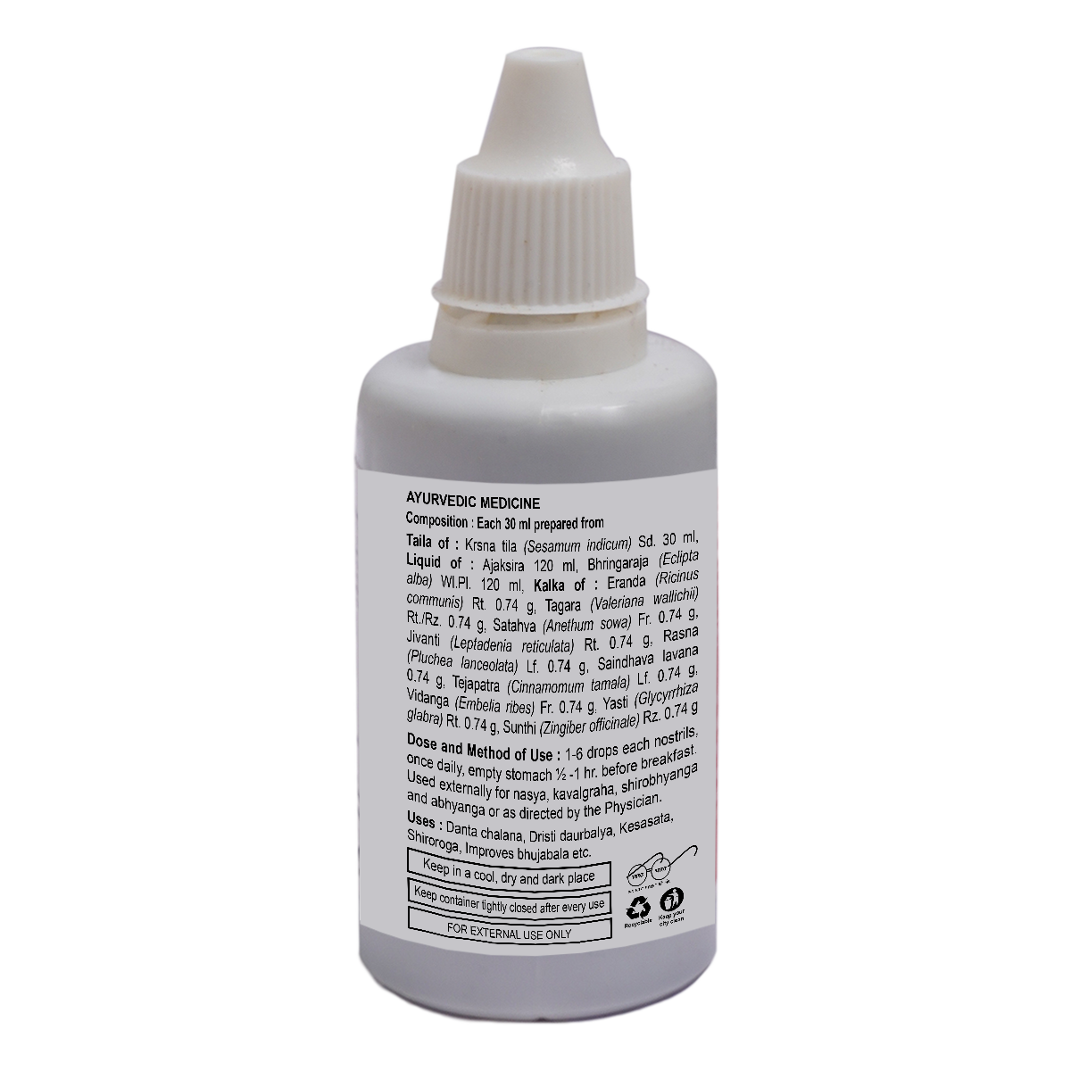 Divya Sadbindu Taila 30 ml – view 3