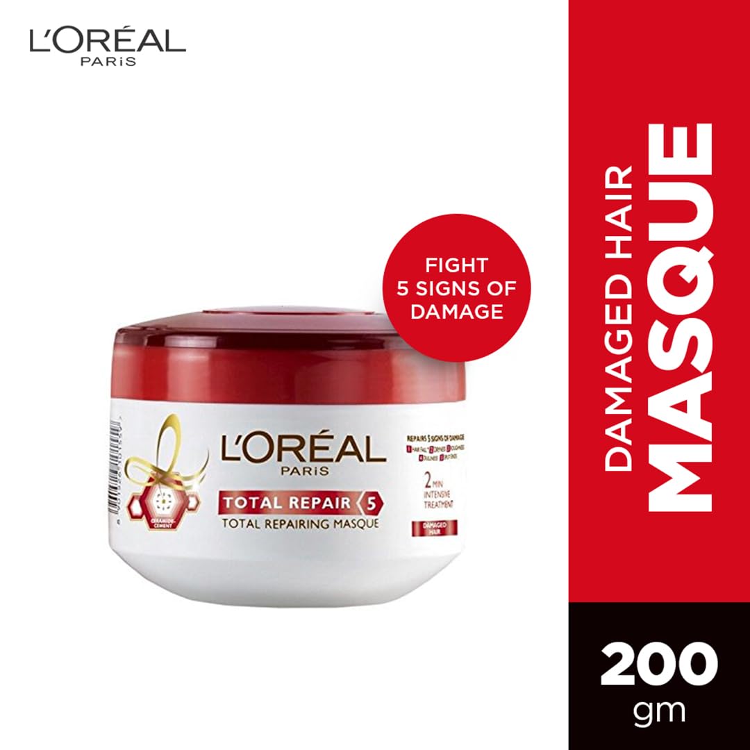 L'Oreal Paris Hair Mask, For Damaged and Weak Hair, With Pro-Keratin + Ceramide, Total Repair 5, 200ml – view 2