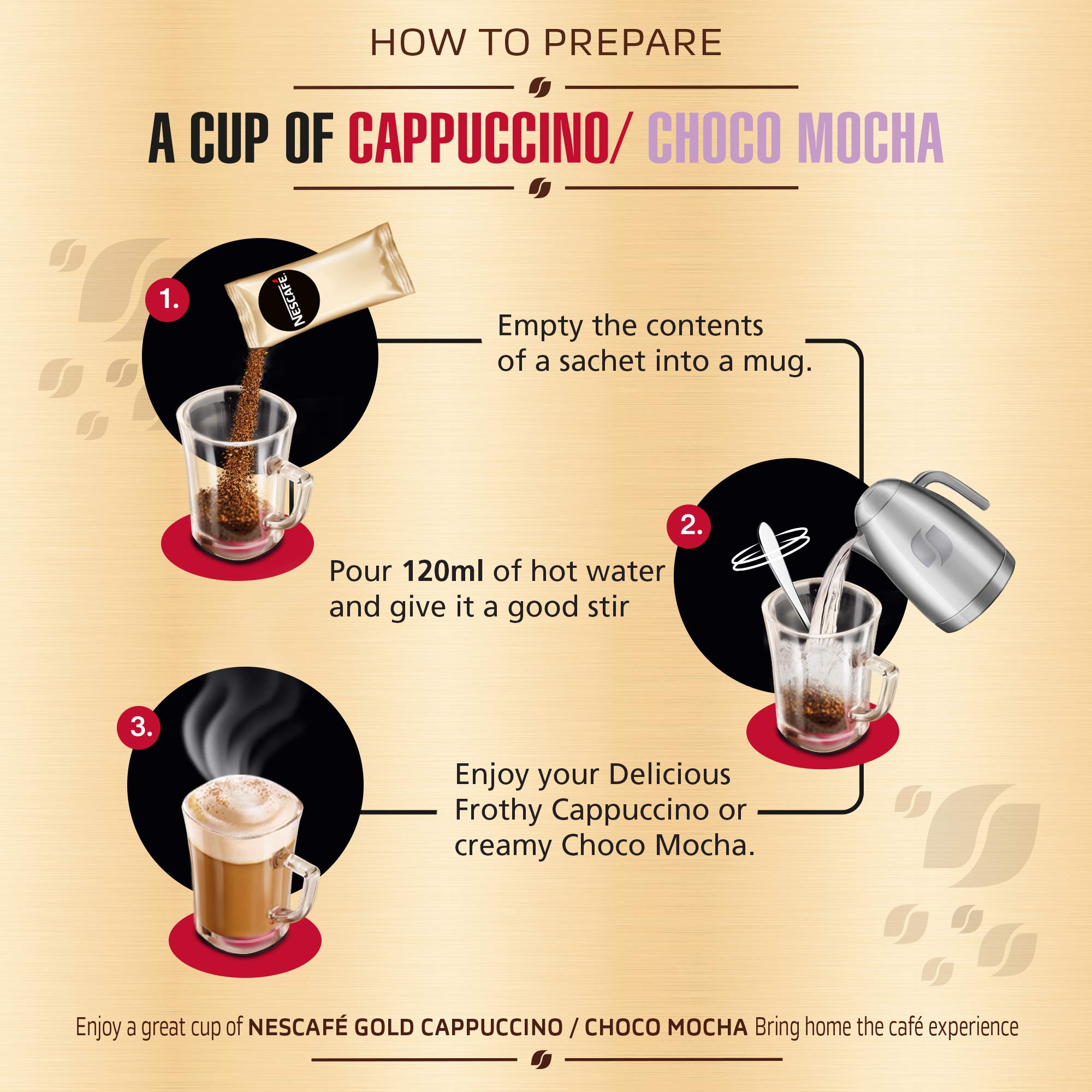 NESCAFÉ GOLD Cafe Powder at Home Pack, Creamy, 25g Each x 10 Sachets, 250 g Box – view 4