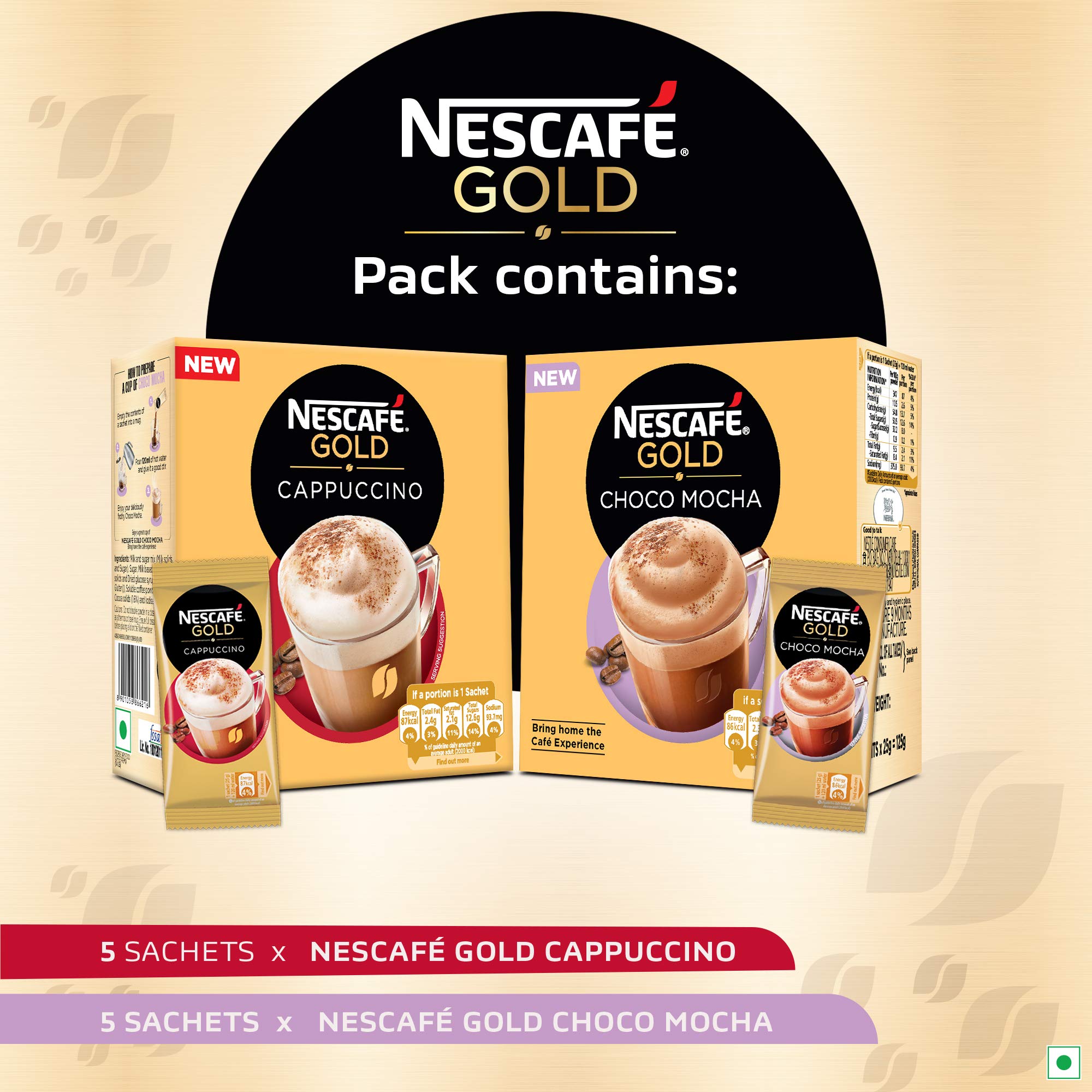 NESCAFÉ GOLD Cafe Powder at Home Pack, Creamy, 25g Each x 10 Sachets, 250 g Box – view 8