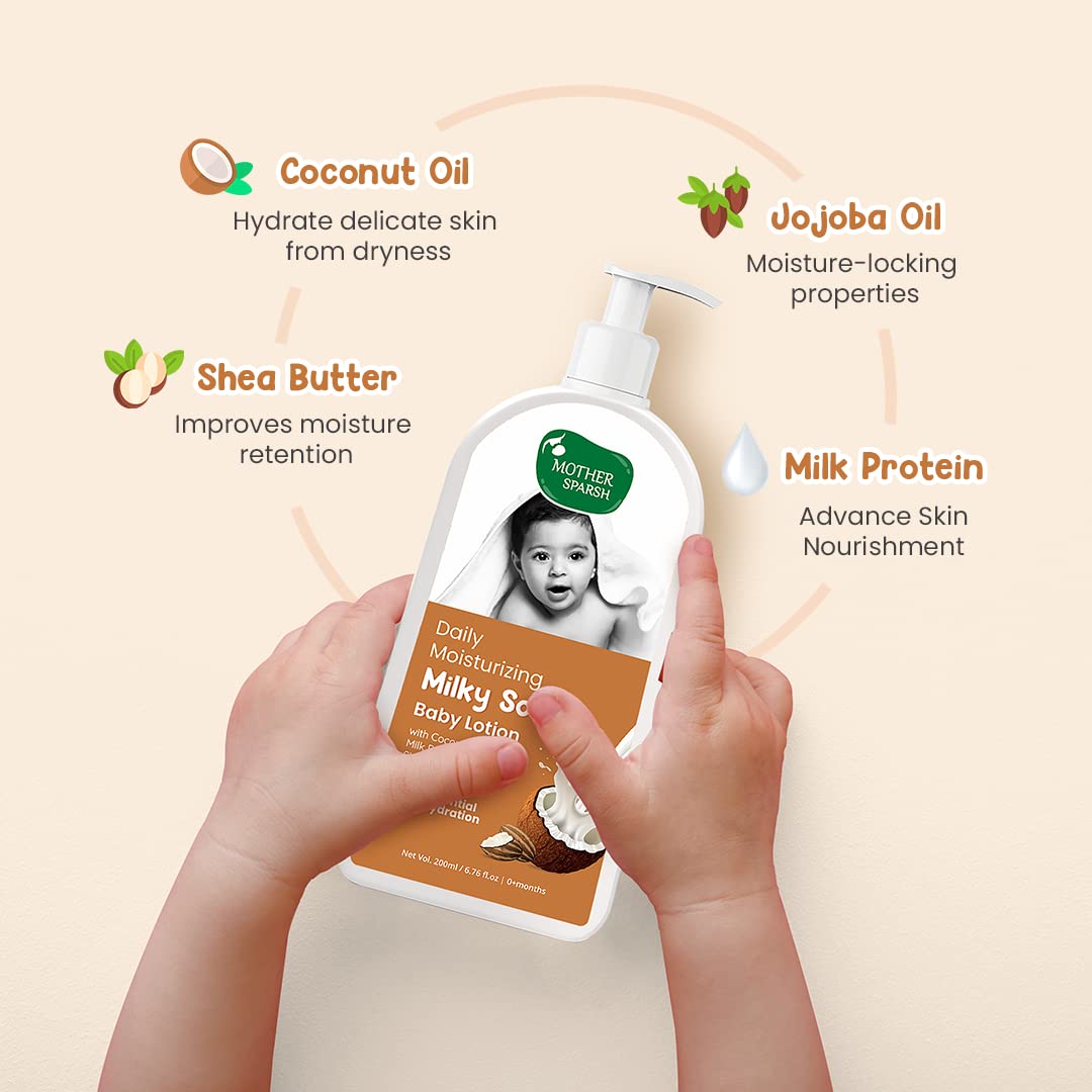 Mother Sparsh Milky Soft Baby Lotion - 200ml – view 3