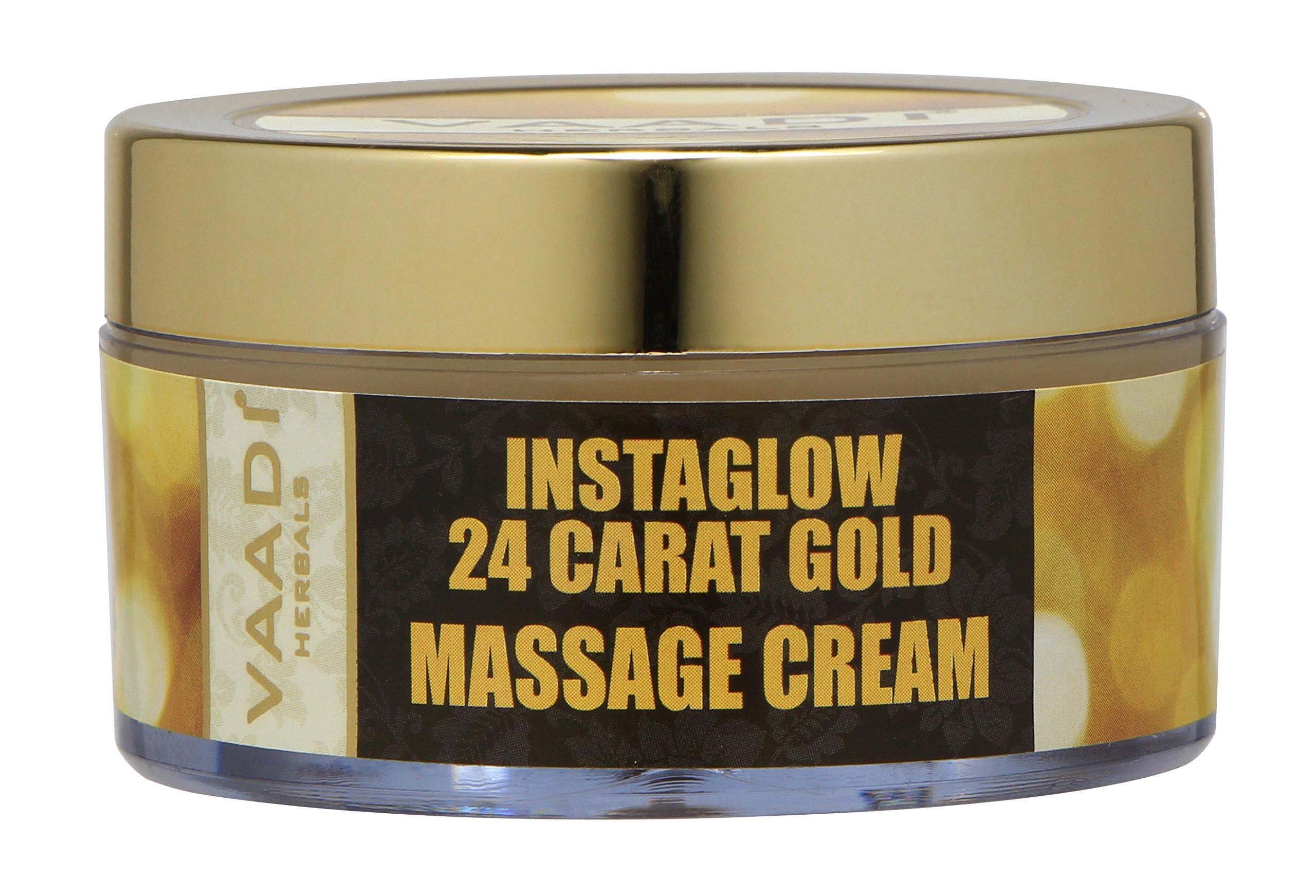 Vaadi Herbals gold massage cream sandal scented cream jar