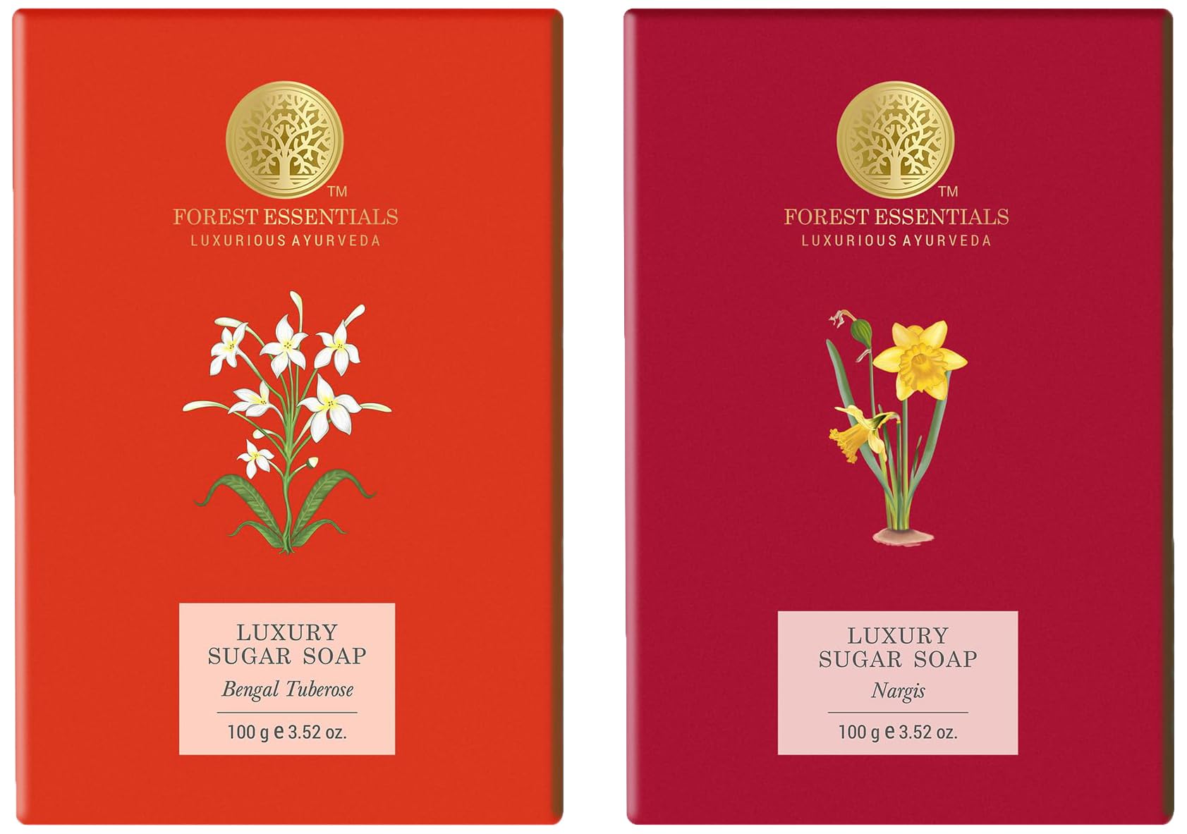 Forest Essentials Ayurvedic handmade soap combo in Nargis and Bengal Tuberose