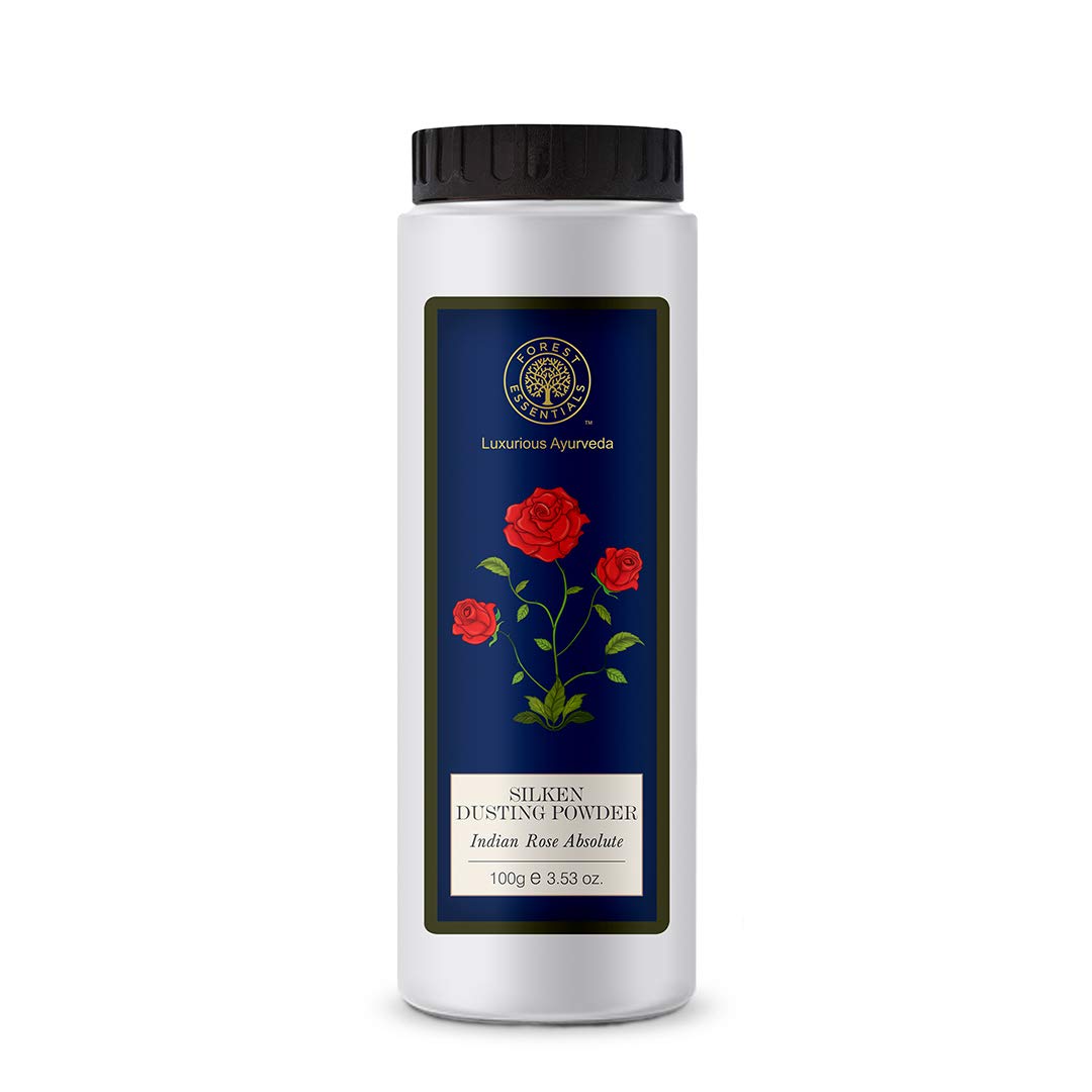 Forest Essentials Silken Dusting Powder Indian Rose Absolute 100 Gms & Silken Dusting Powder Mashobra Honey & Vanilla 100 Gms – view 3