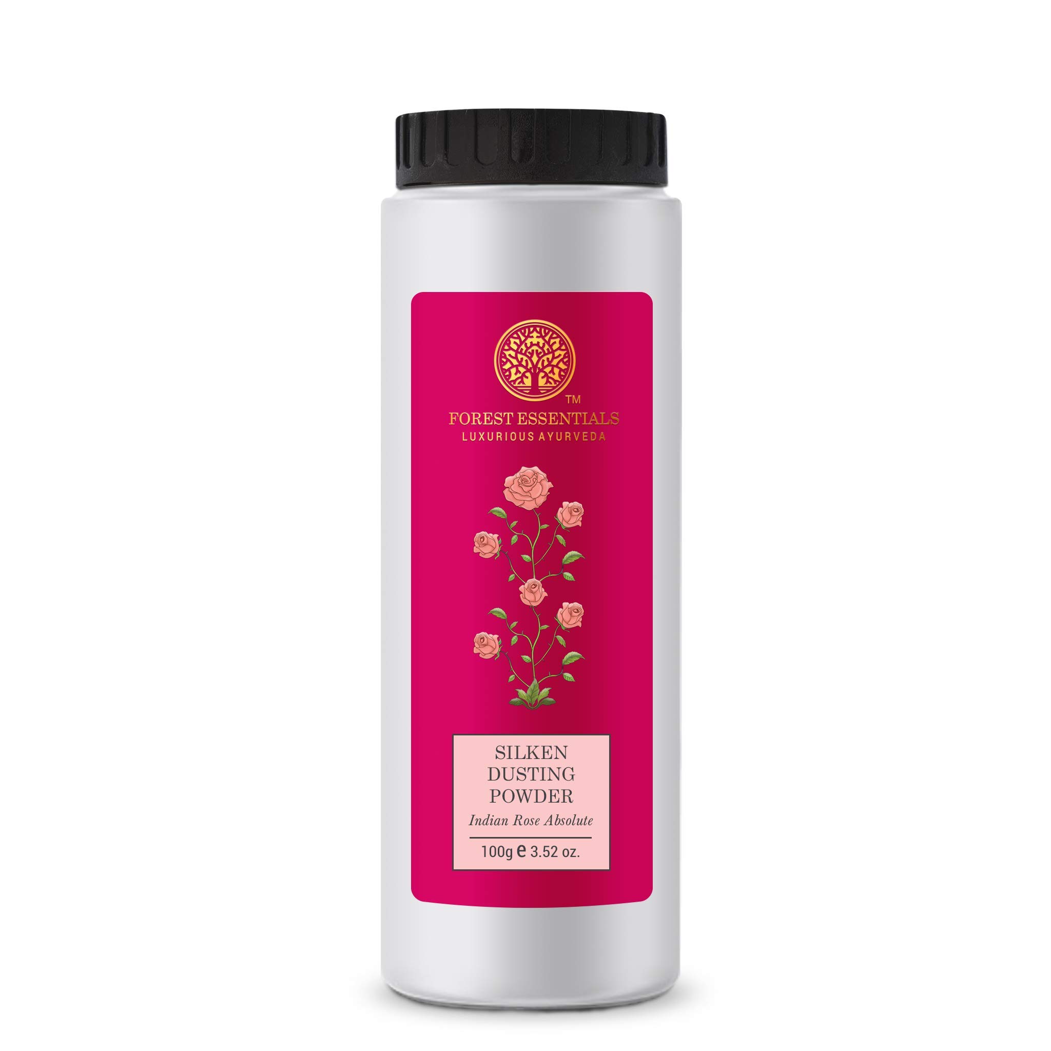 Forest Essentials Silken Dusting Powder Indian Rose Absolute 100 Gms & Silken Dusting Powder Mashobra Honey & Vanilla 100 Gms – view 4