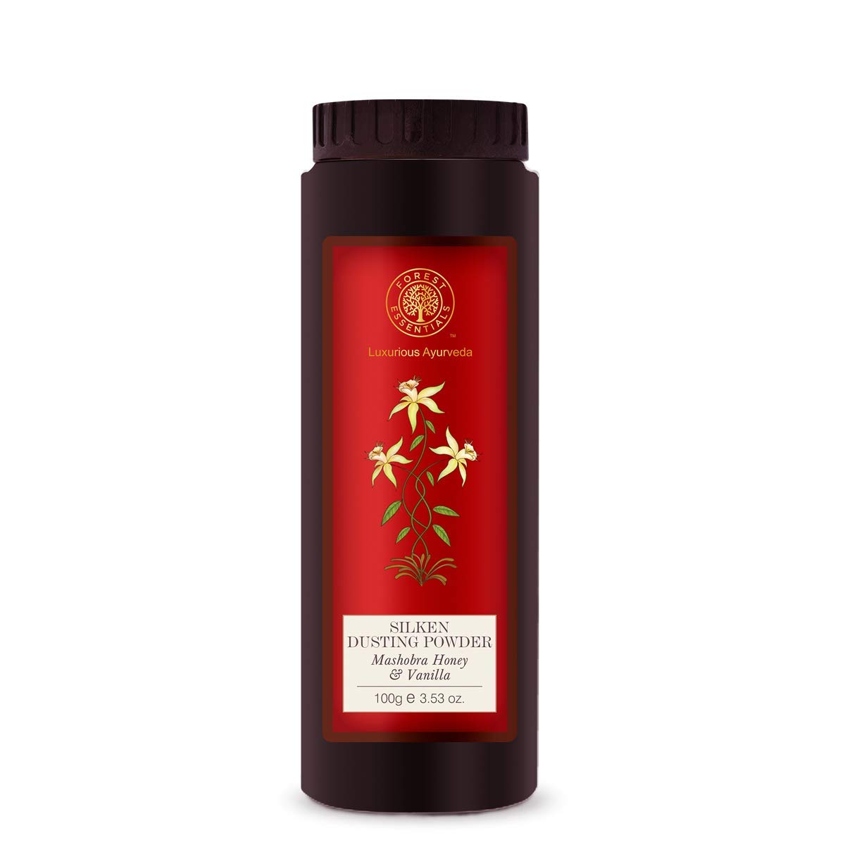 Forest Essentials Silken Dusting Powder Indian Rose Absolute 100 Gms & Silken Dusting Powder Mashobra Honey & Vanilla 100 Gms – view 5