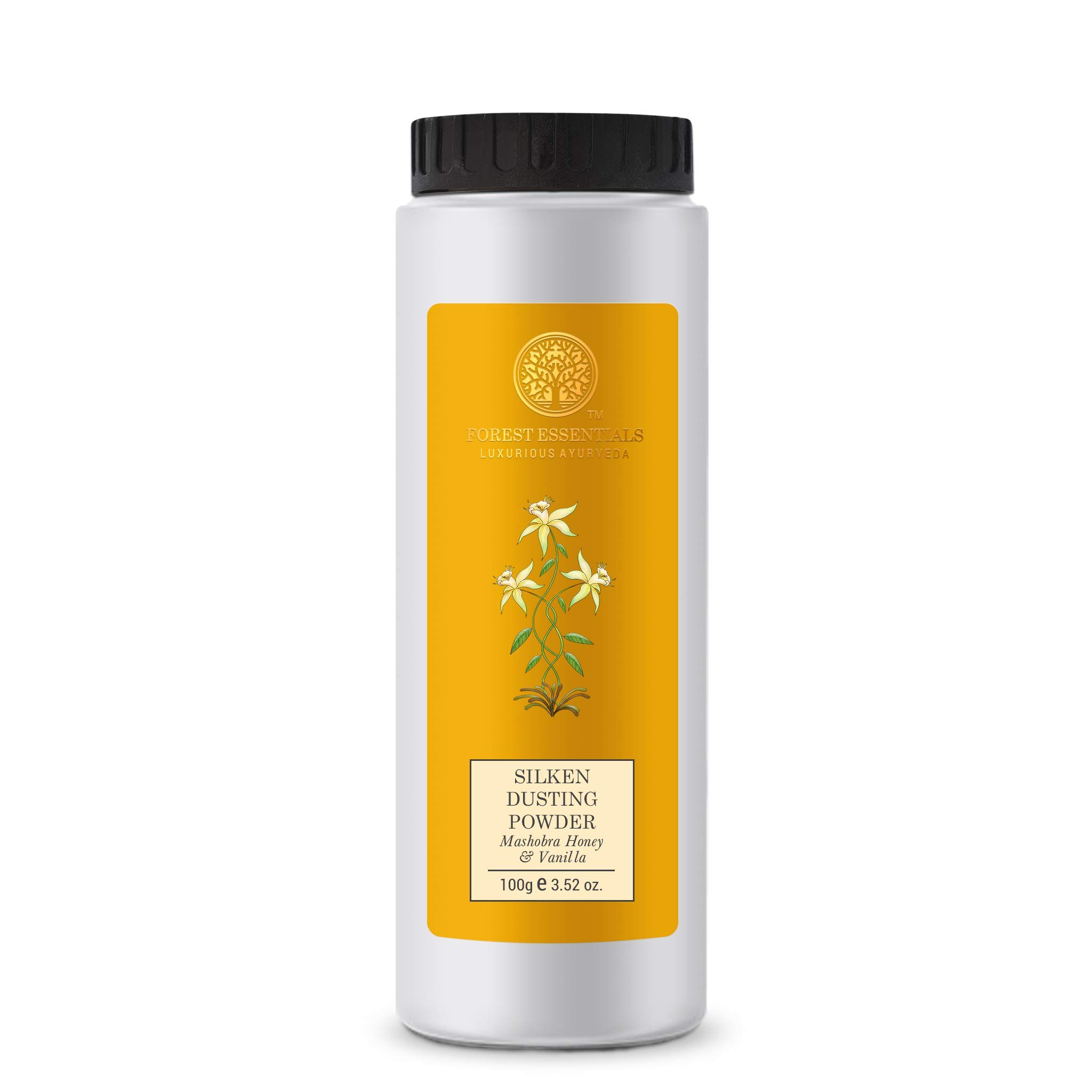 Forest Essentials Silken Dusting Powder Indian Rose Absolute 100 Gms & Silken Dusting Powder Mashobra Honey & Vanilla 100 Gms – view 7