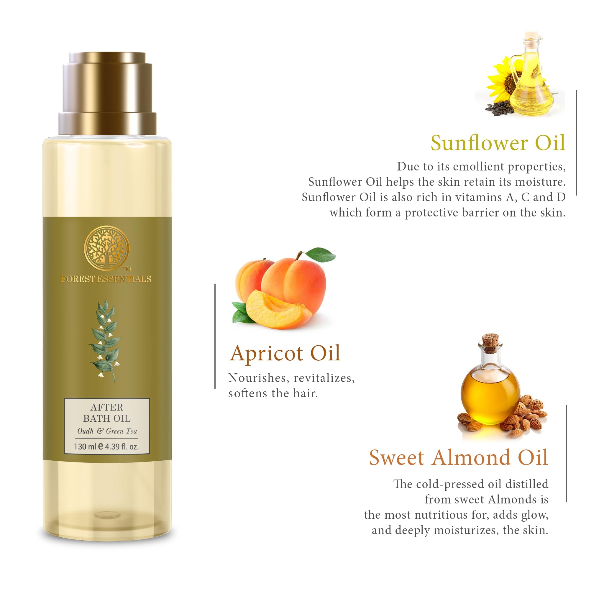 Forest Essentials After Bath Oil Indian Rose Absolute & Forest Essentials After Bath Oil Oudh & Green Tea Combo – view 7