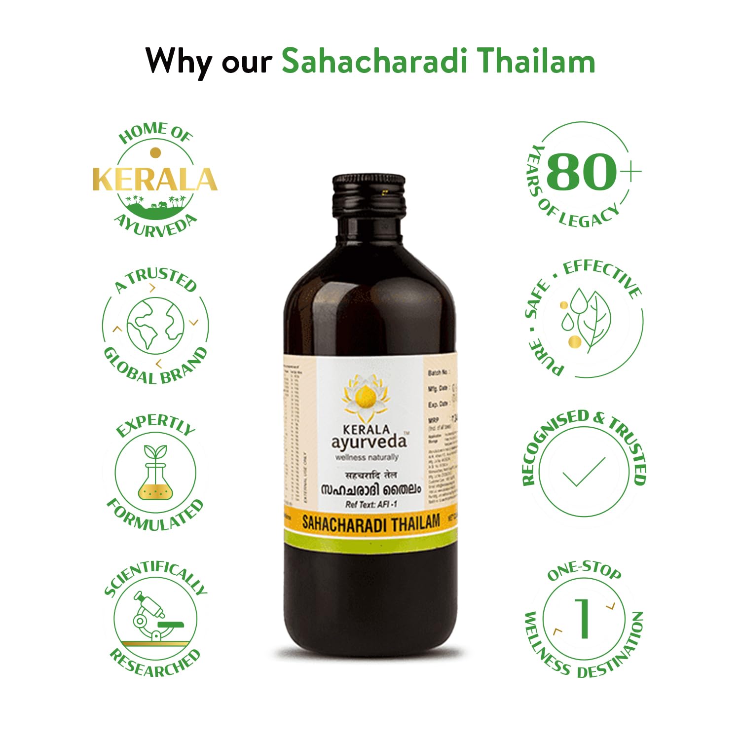Kerala Ayurveda Sahacharadi Thailam 450 ml – view 6