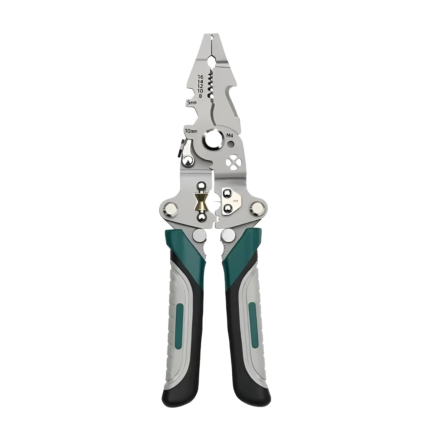 XBEY 9-in-1 Multifunctional Stainless Steel Wire Cutter Foldable Wire Stripper Crimper Cable Cutter Pliers for Cutting Electrical Stripping Tool & Crimping Tool (9-in-1 Multifunctional Wire Strippers) – view 2