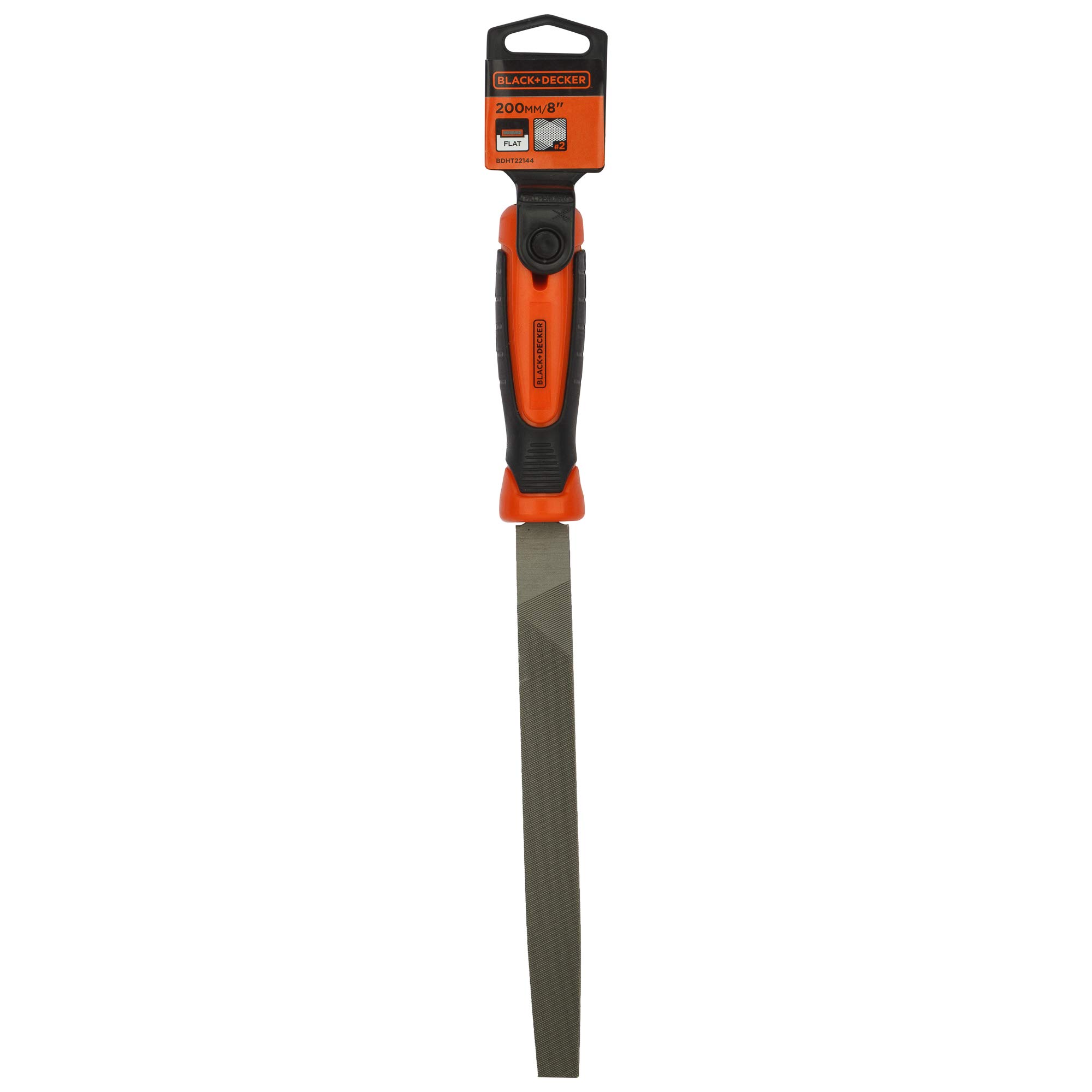 BLACK+DECKER Steel 200mm 2nd Cut Flat File (Orange) (BDHT22144) – view 7