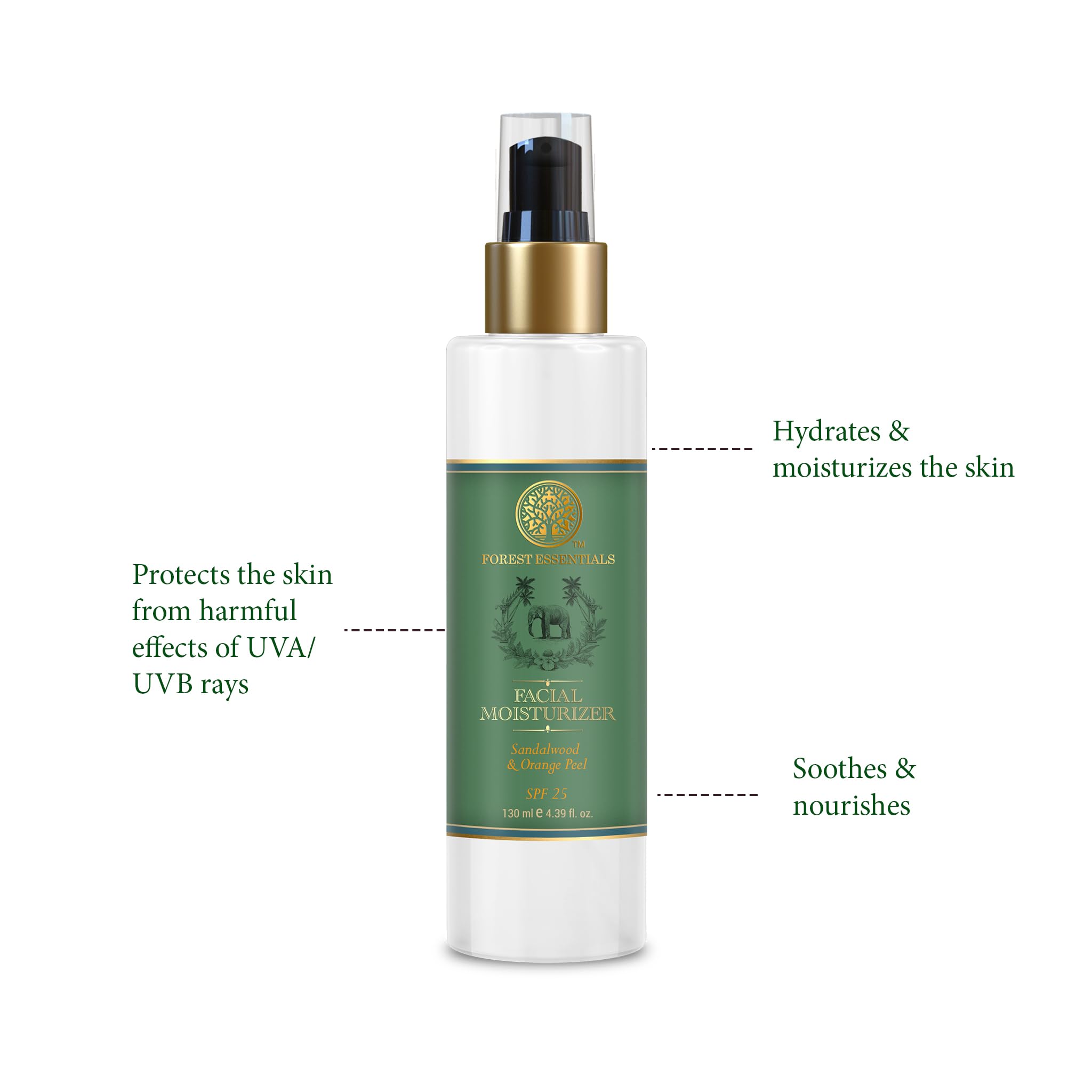 Forest Essentials Hydrating Facial Moisturiser Sandalwood & Orange Peel with SPF 25 – view 3