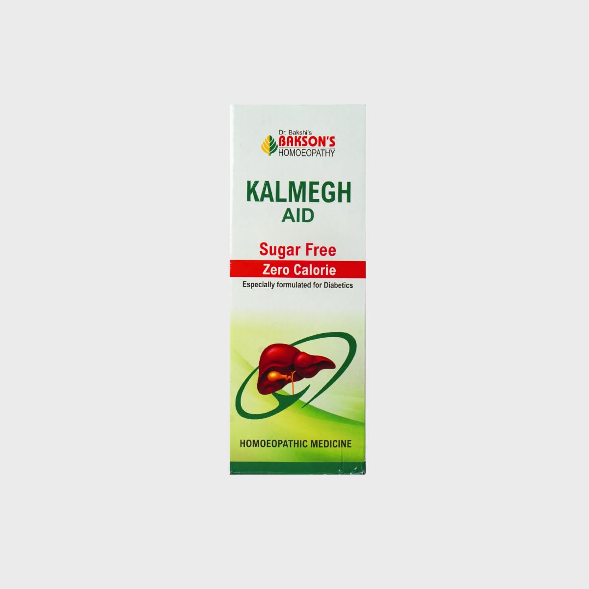Front pack of Bakson's Kalmegh Aid Sugar Free bottle