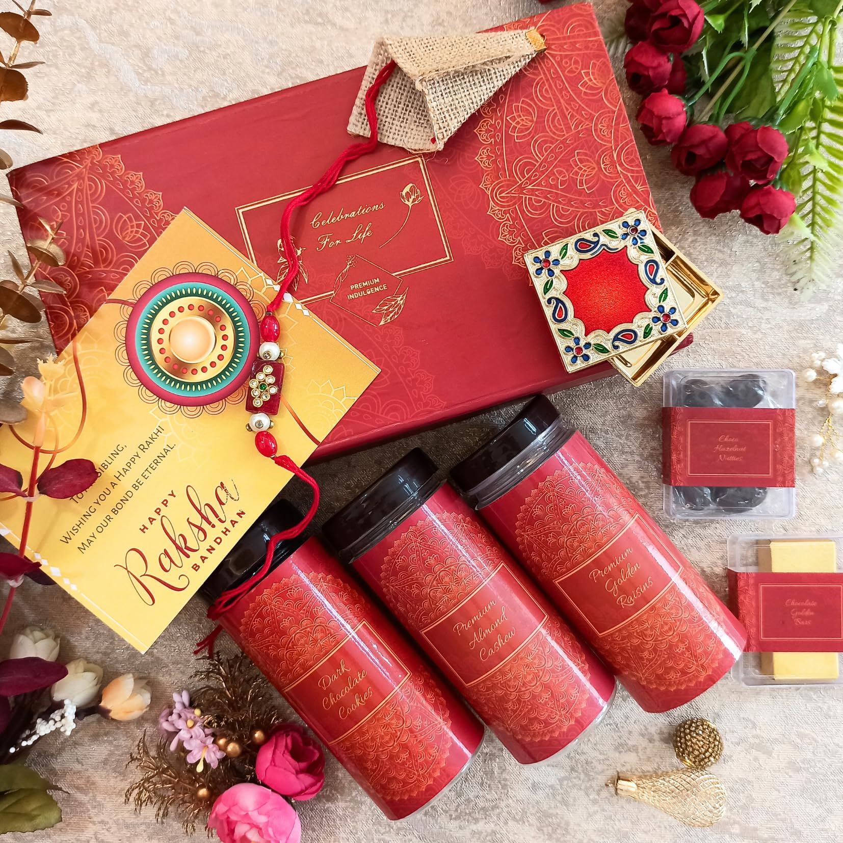 NutriSnacksBox Rakhi Gift Hamper for Brother with 1 Rakhi & Kumkum Vatti – view 2