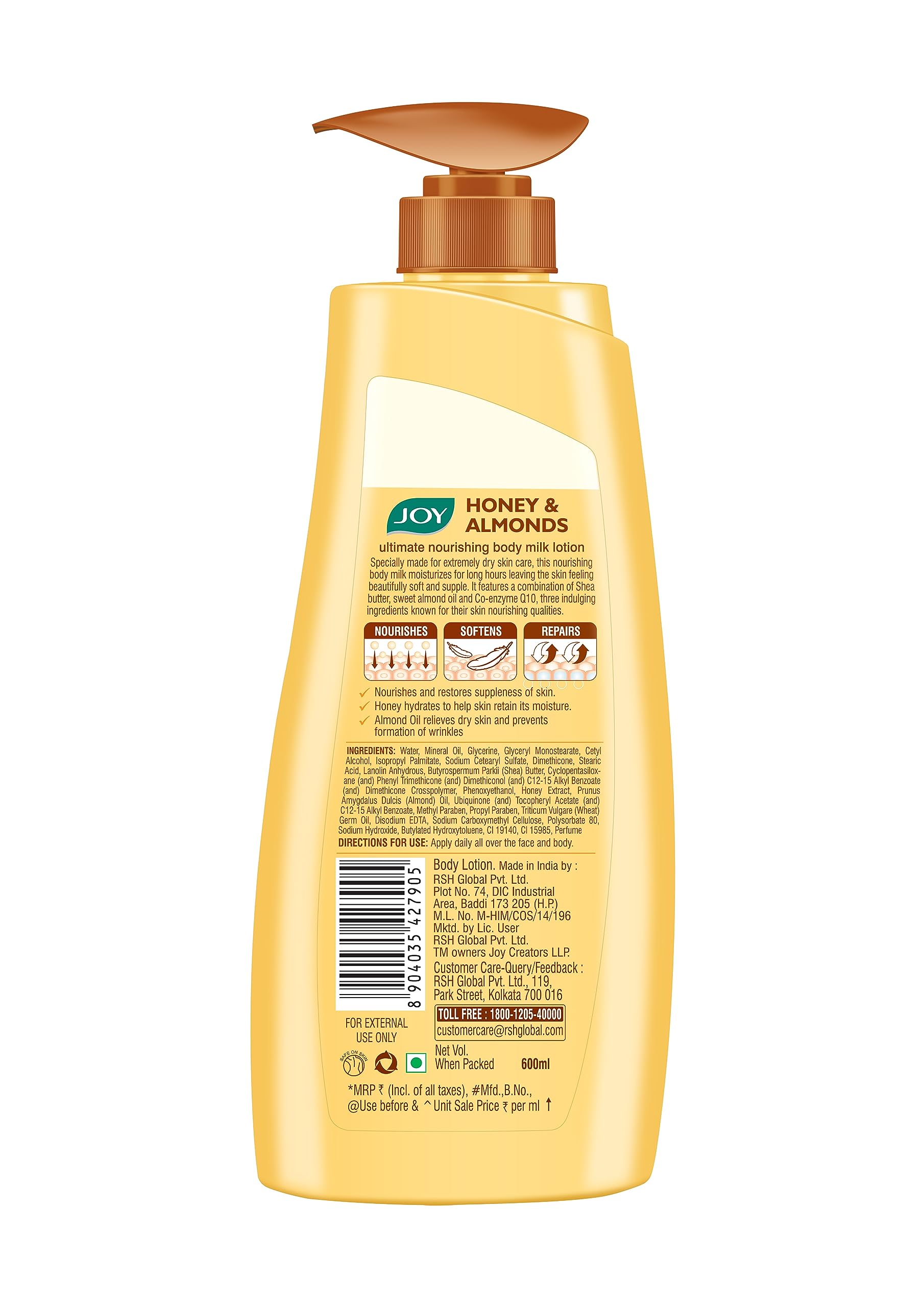 Joy Honey & Almonds Ultimate Nourishing Body Milk Summer Lotion 600ml – view 9
