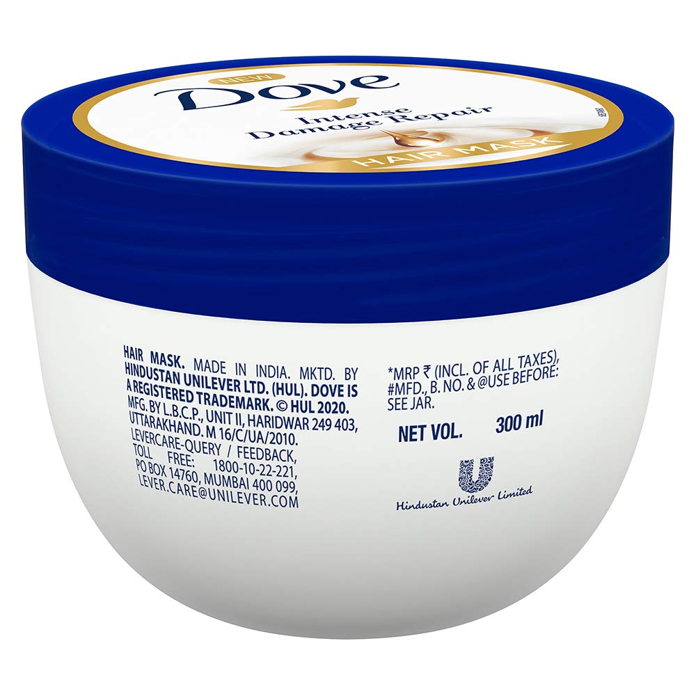 Dove Intense Damage Repair For All Types Hair Mask Formulated With 1/4Th Moisturizing Cream & Keratin Actives (300 Ml) – view 3