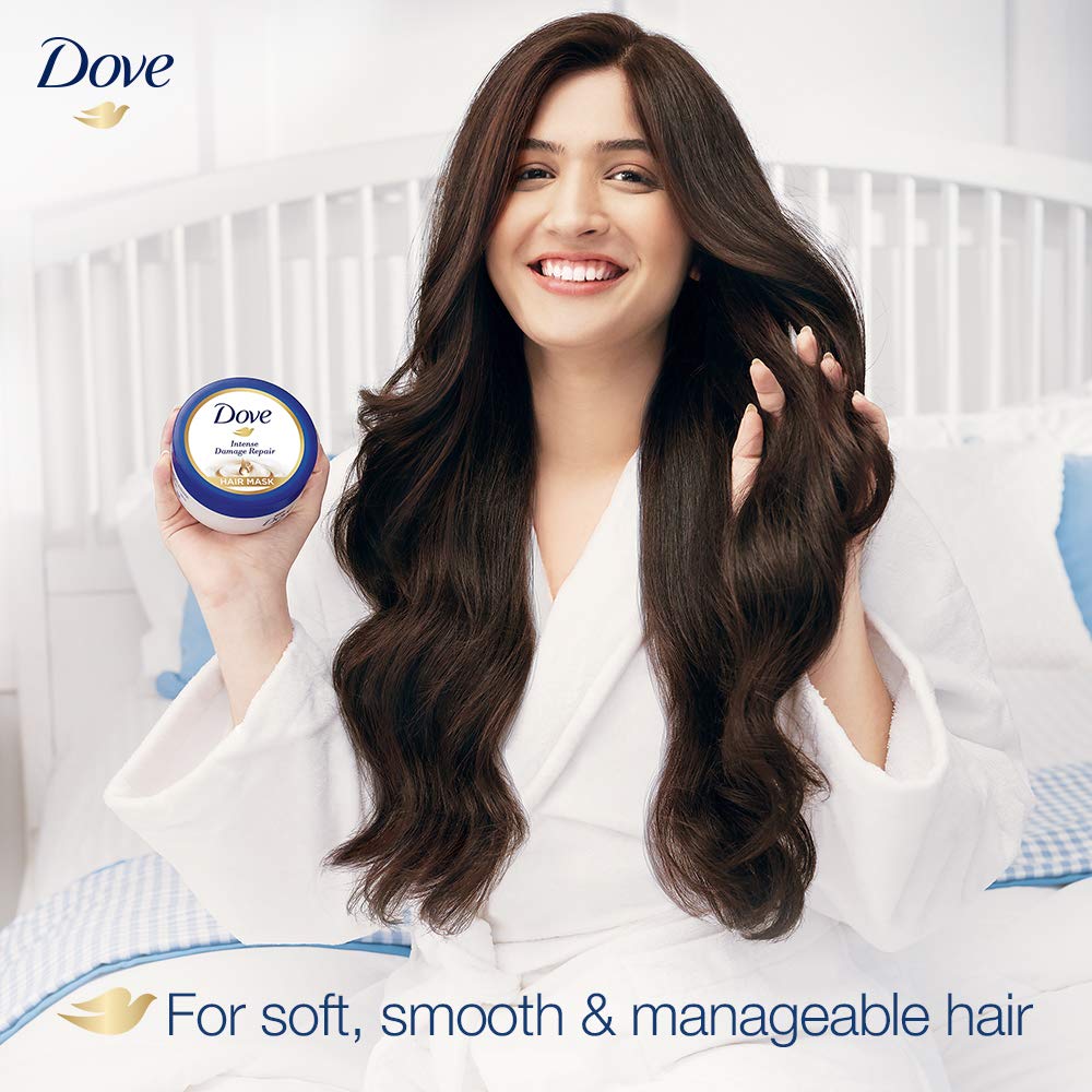 Dove Intense Damage Repair For All Types Hair Mask Formulated With 1/4Th Moisturizing Cream & Keratin Actives (300 Ml) – view 5