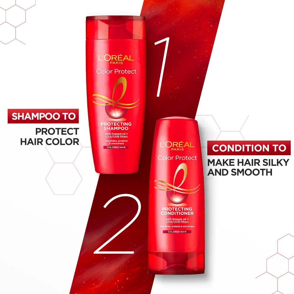 L'Oreal Paris Conditioner, Vibrant & Revived Colour, For Colour-treated Hair, Colour Protect, 180ml – view 4