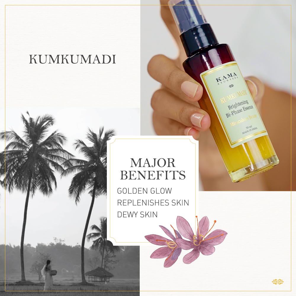 Kama Ayurveda Kumkumadi Brightening Bi- Phase Essence 12Ml – view 4