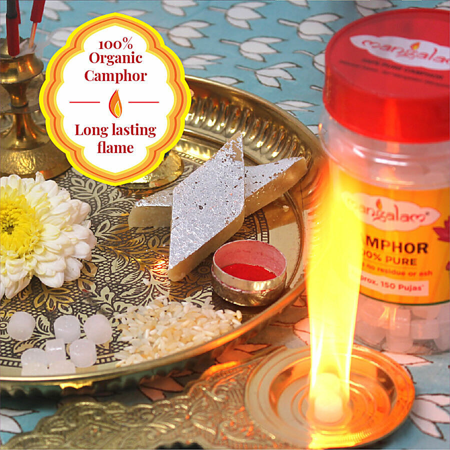 Mangalam Pure Camphor - Leaves No Residue & Ash, Purifies Ambience, For Pooja, Aromatherapy 50 g – view 8