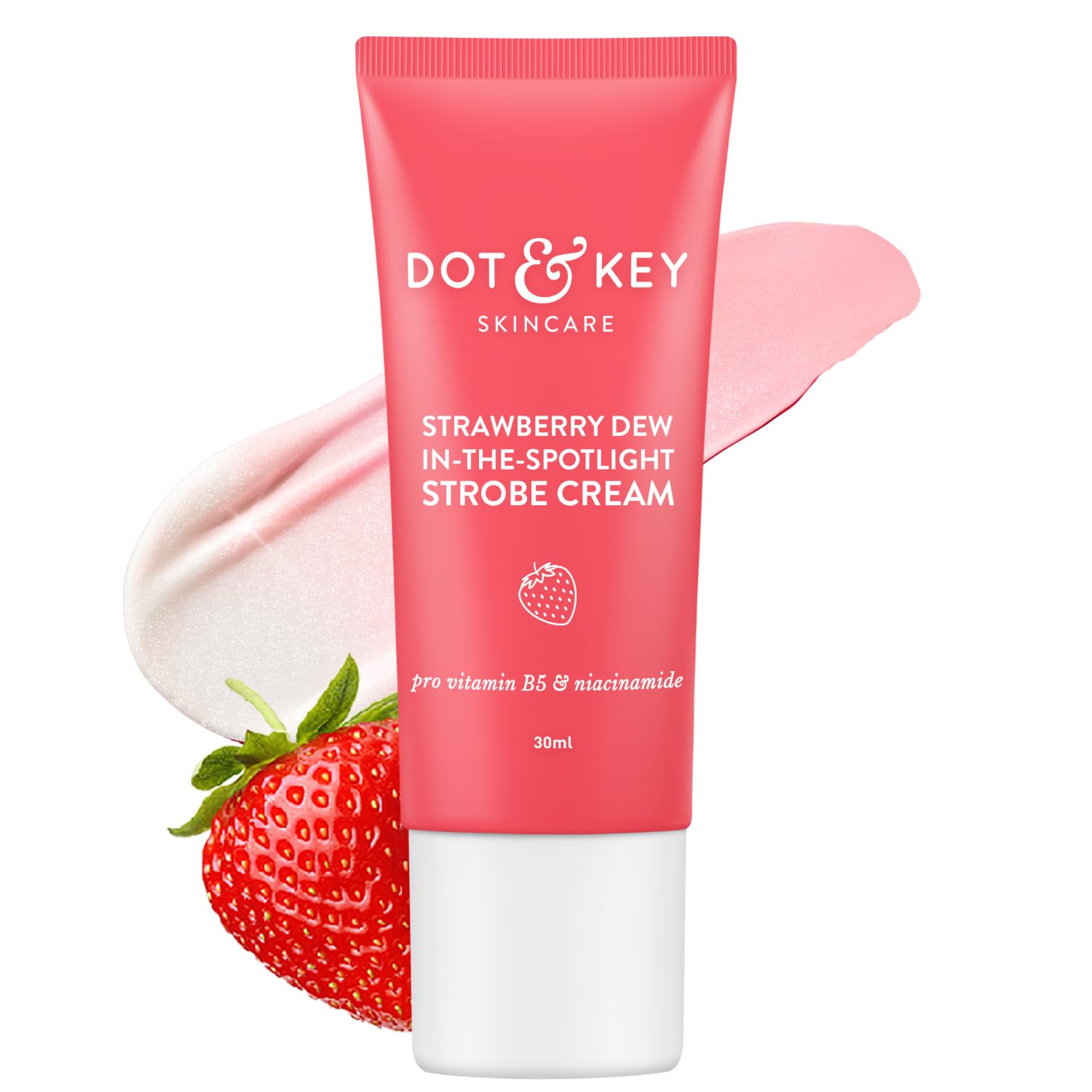 DOT & KEY Strawberry Dew Strobe Cream tube for dewy face glow