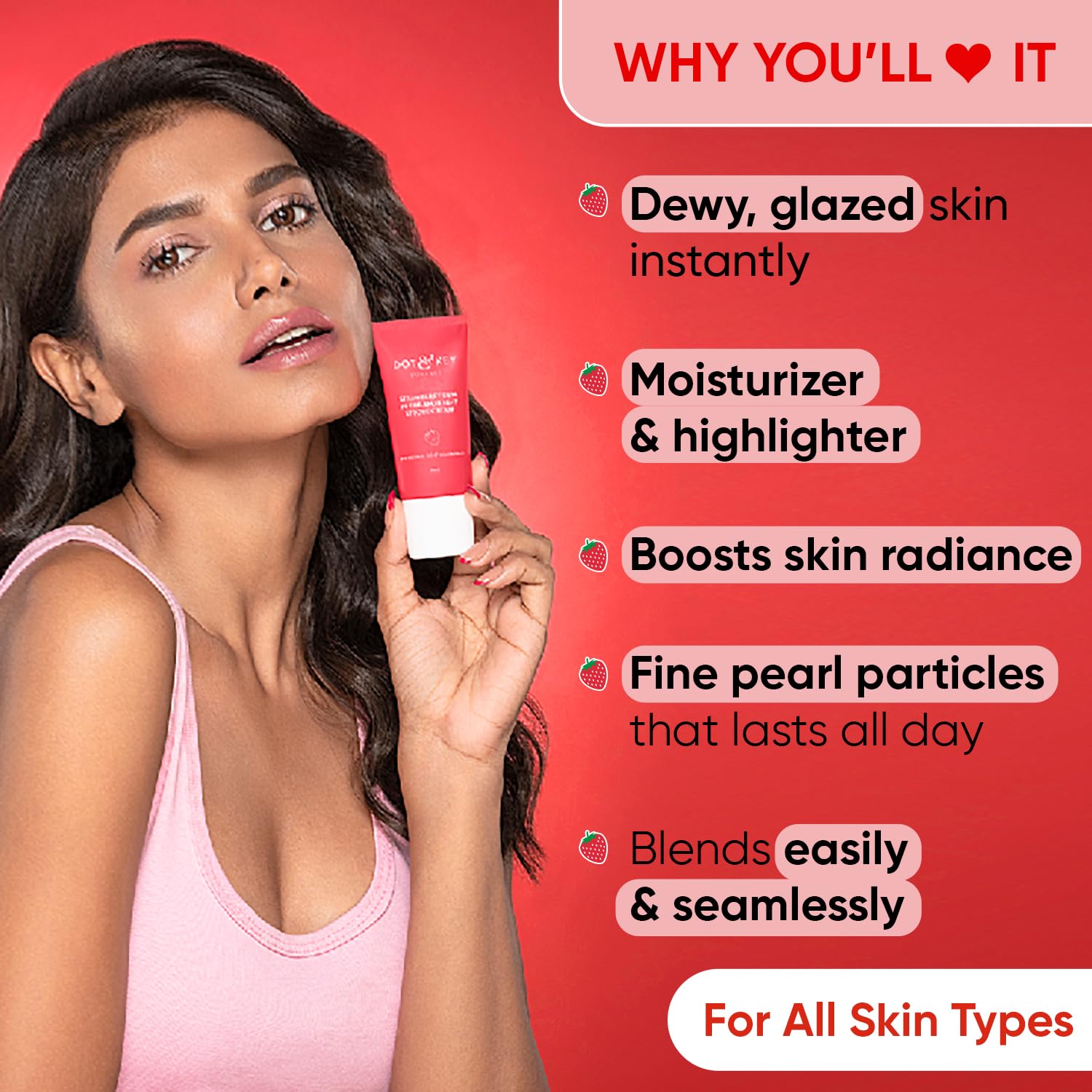 DOT & KEY Strawberry Dew Strobe Cream For Face Skin Radiance Cream – view 2