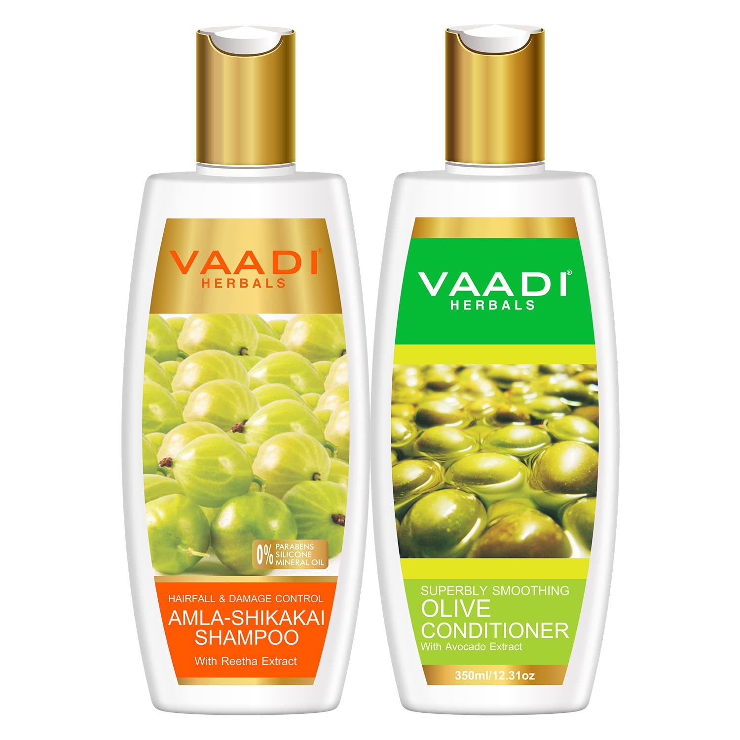 Vaadi Herbals amla shikakai shampoo and olive conditioner set