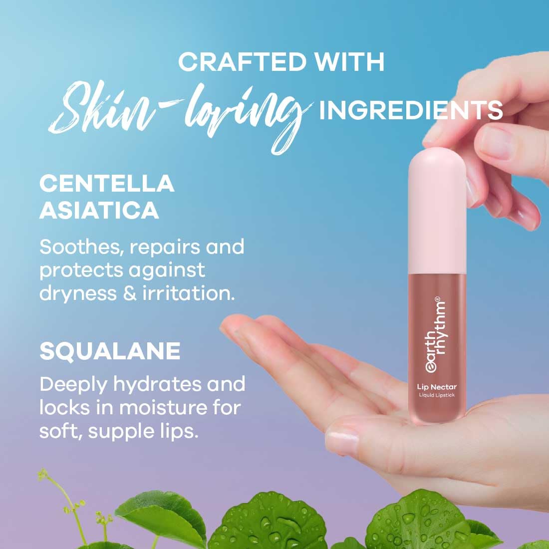 Earth Rhythm Lip Nectar Matte Liquid Lipstick, Weightless, Never Drying, No Mineral Oil 5g - Cocoa – view 5
