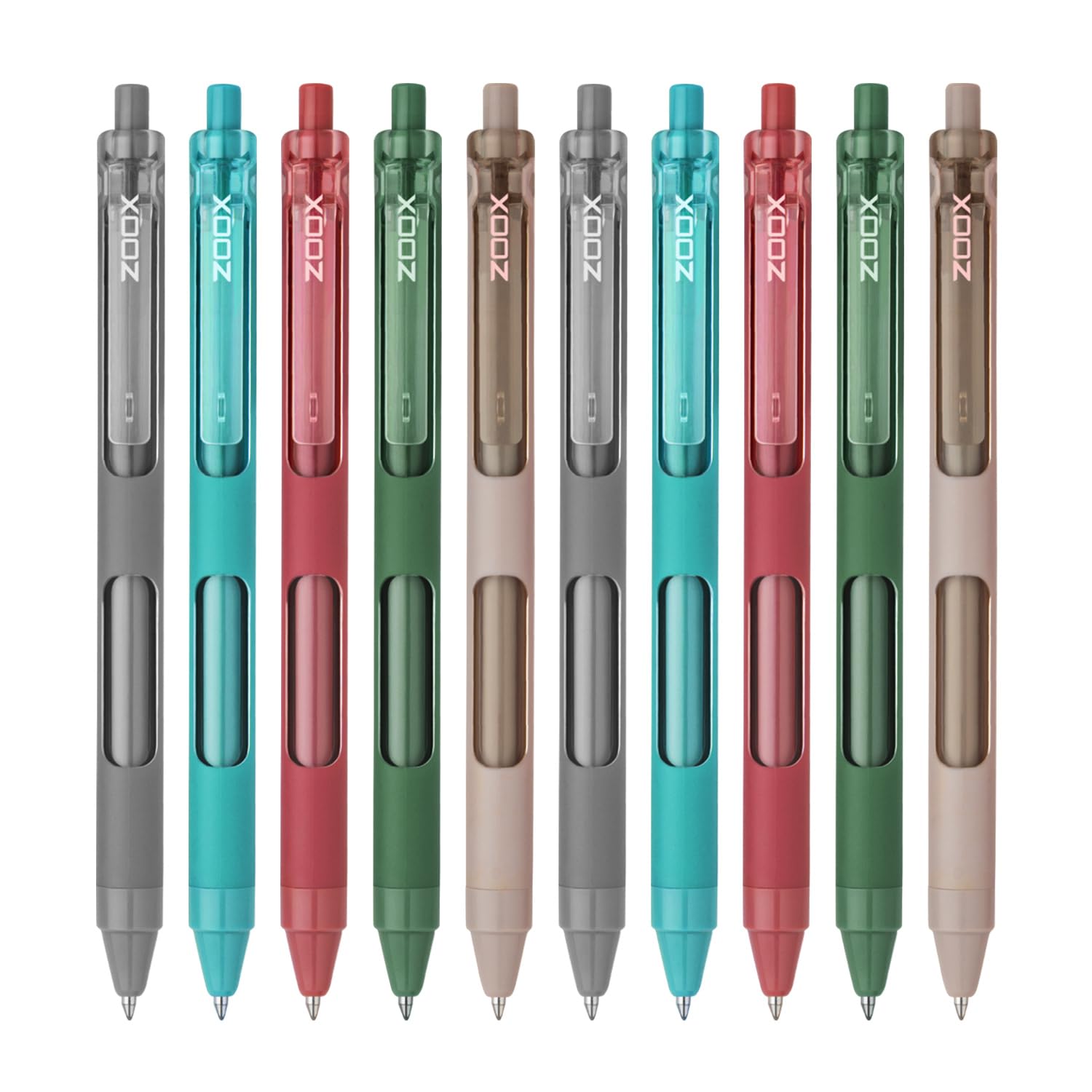 Blue Flair Zoox F7 0.7mm gel pen set with retractable design