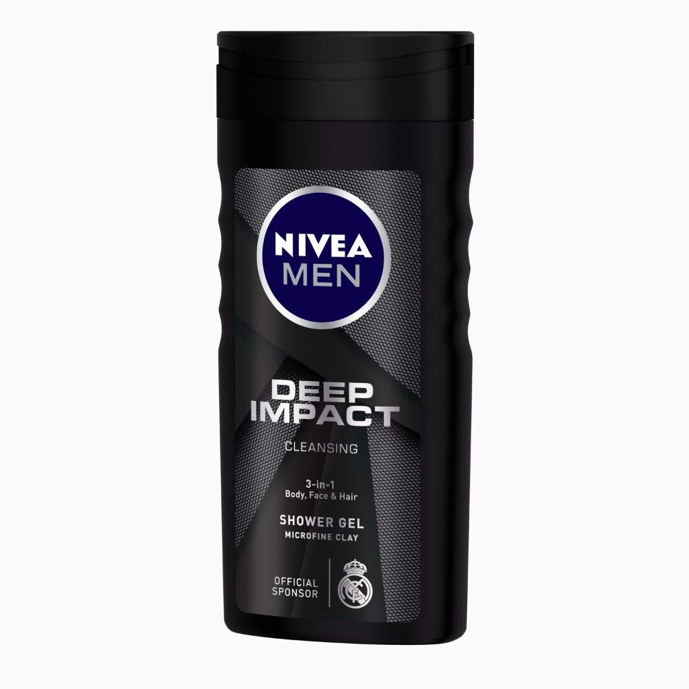 NIVEA Men Deep Impact Shower Gel, 250ml With Free Loofah – view 3