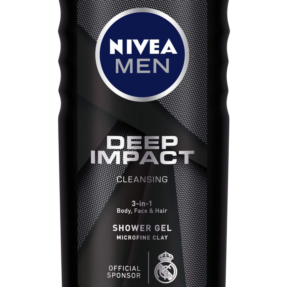 NIVEA Men Deep Impact Shower Gel, 250ml With Free Loofah – view 5